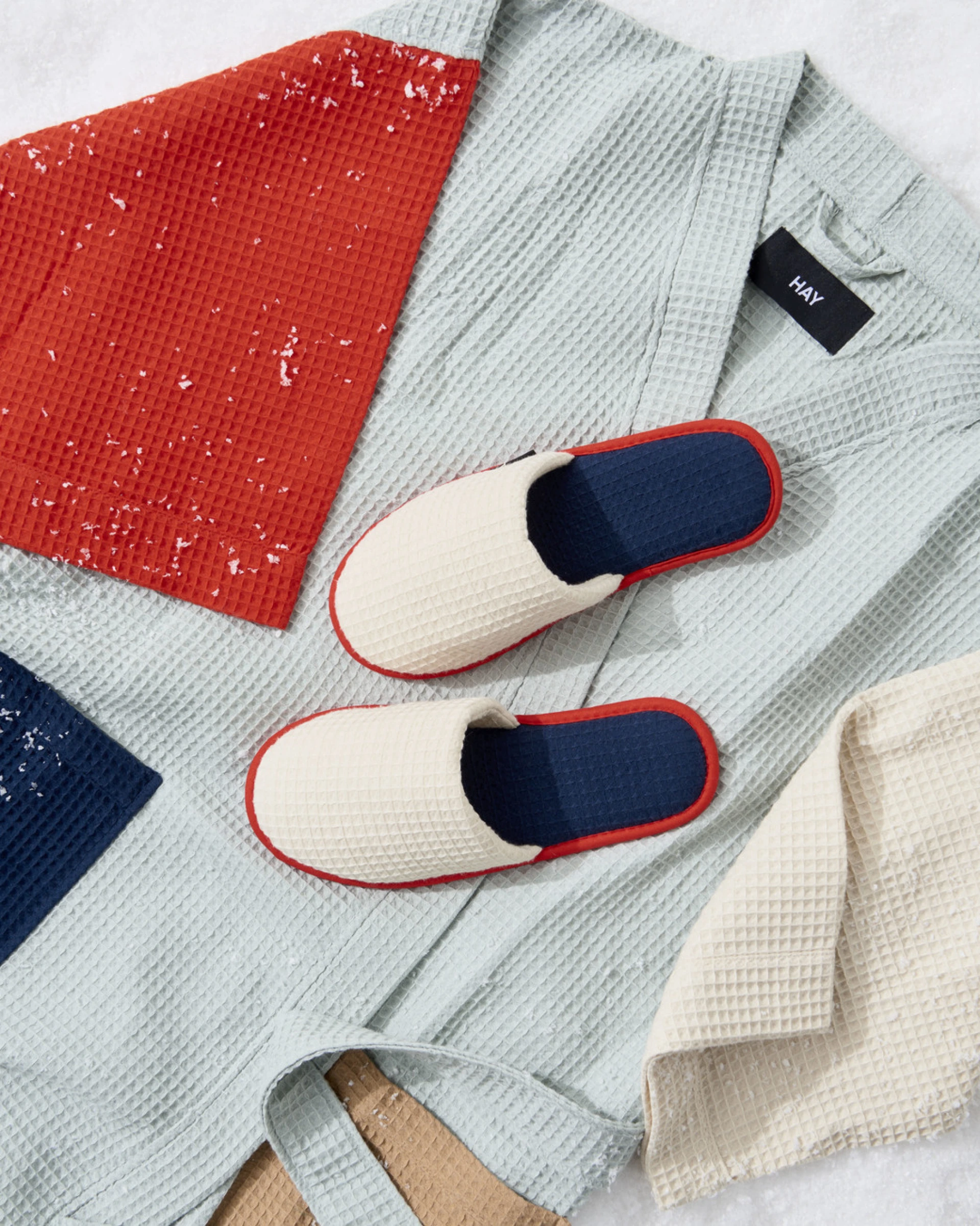 Waffle Bathrobe Glacier multi