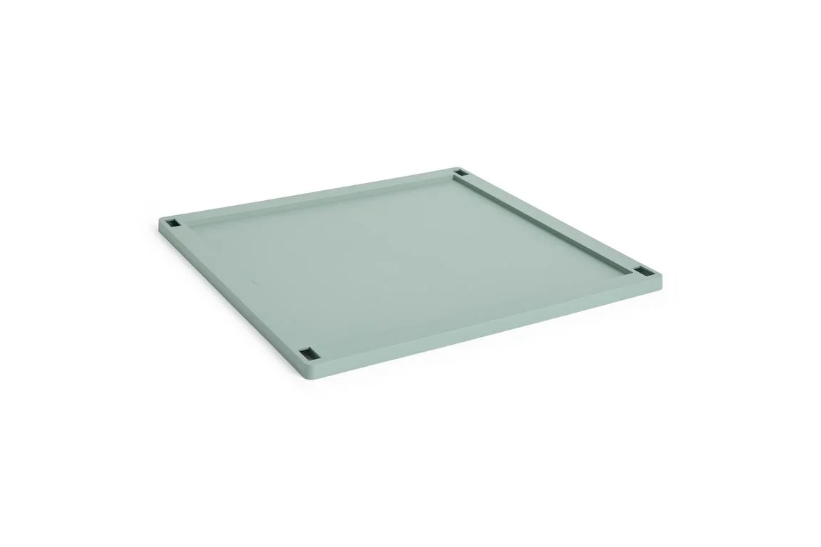 HAY Colour Crate Lid Plastic Large Square Sage green