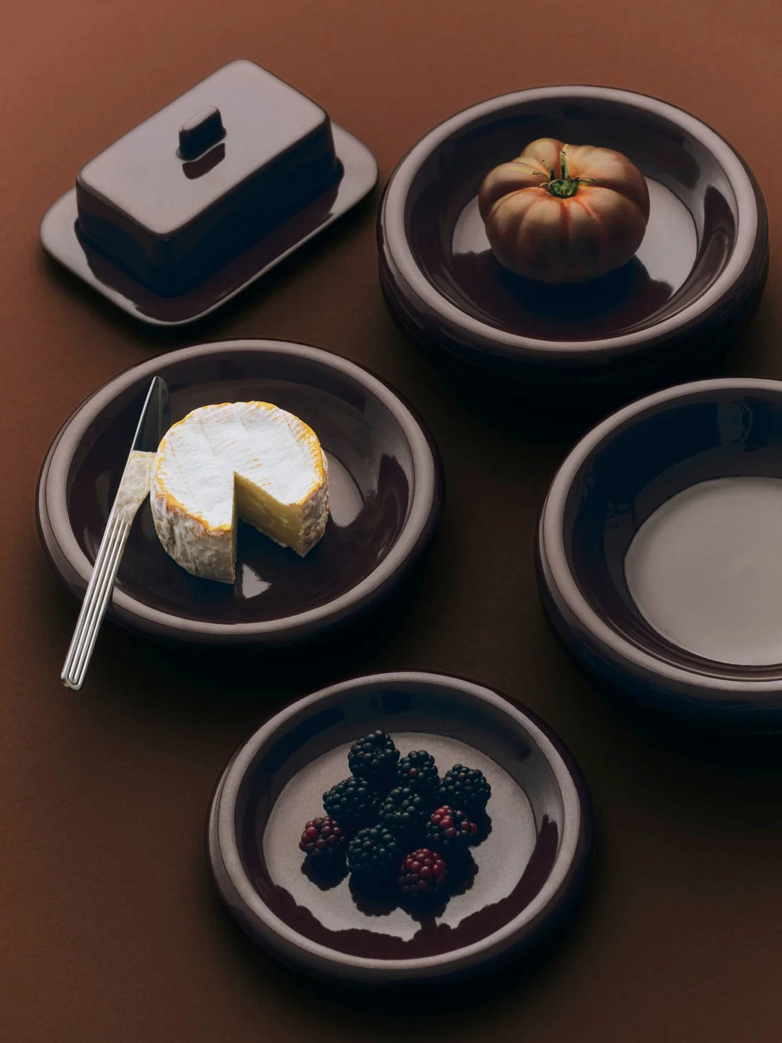 Barro Butter Dish Burgundy