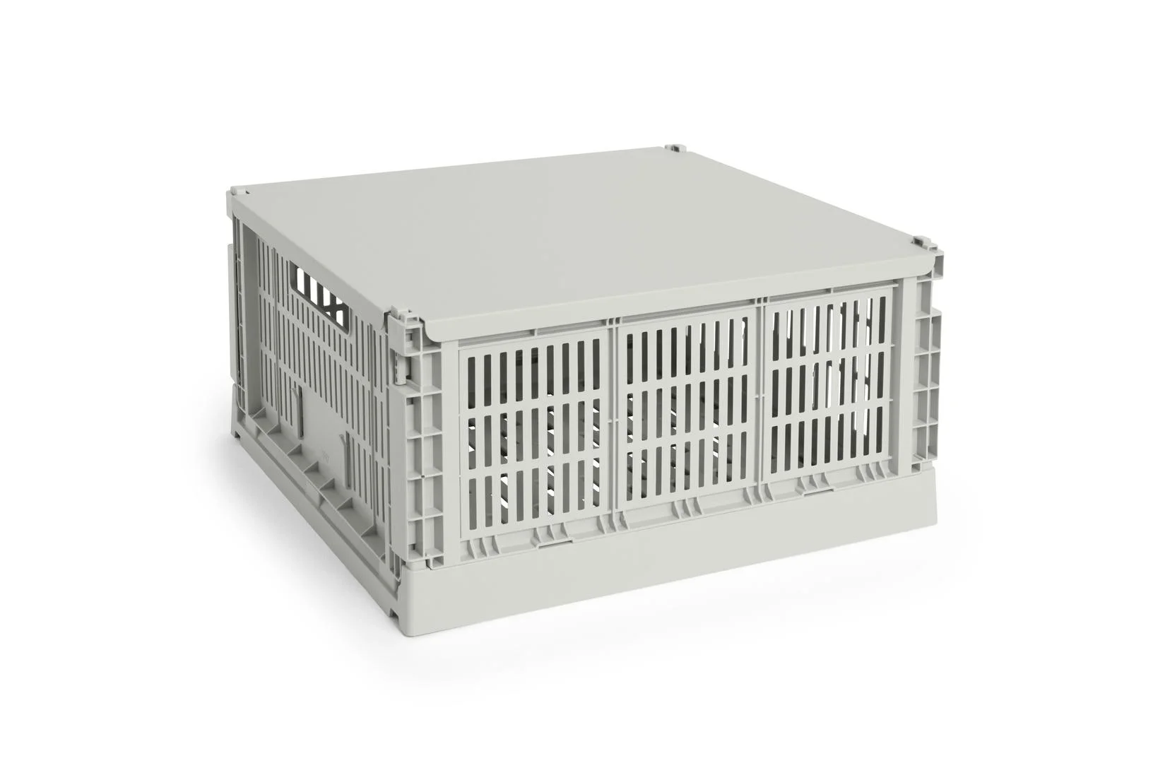 HAY Colour Crate Lid Metal Large Square Grey