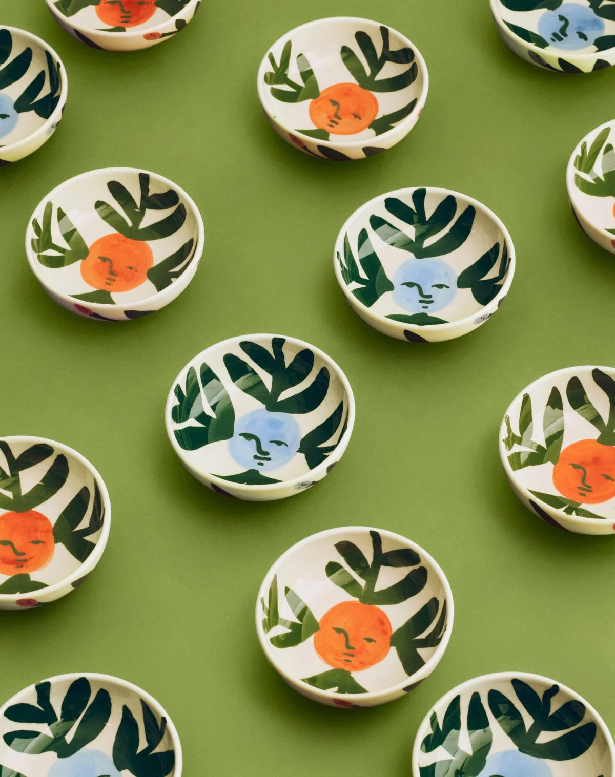 La Pittura Bowl Ø12 Moon face vine