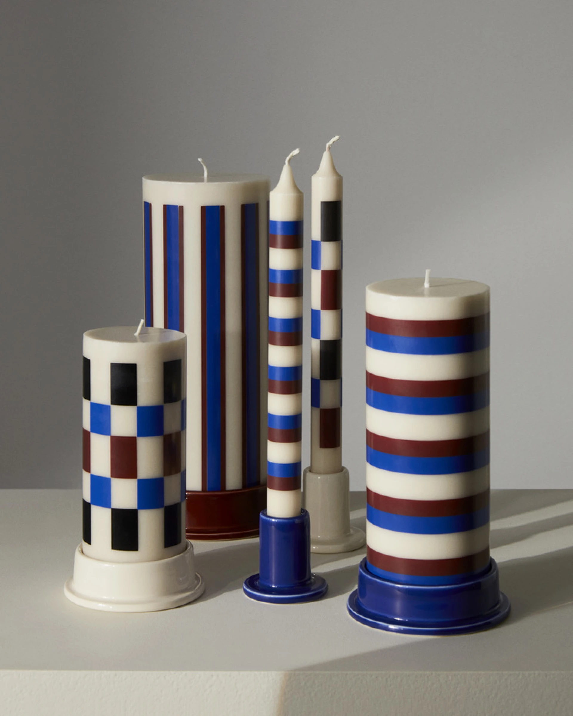 Tube Candleholder Blue