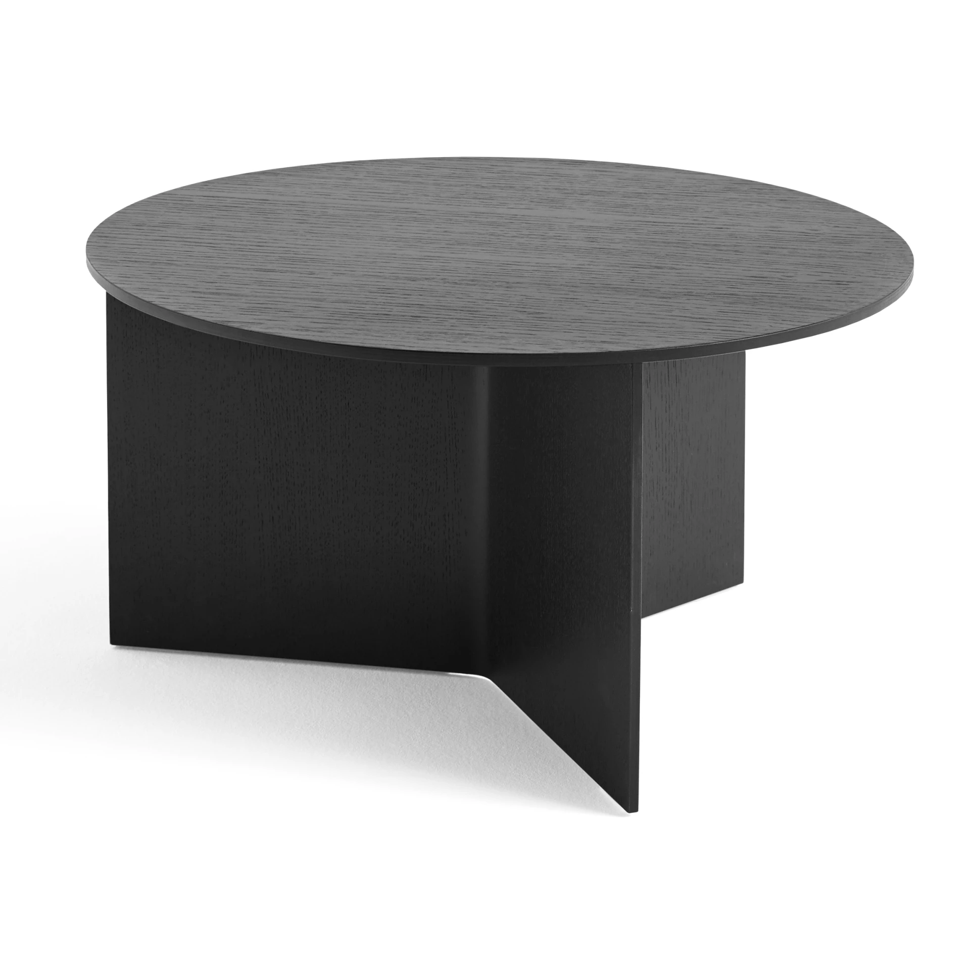 Slit Table Wood Round Extra Large Black