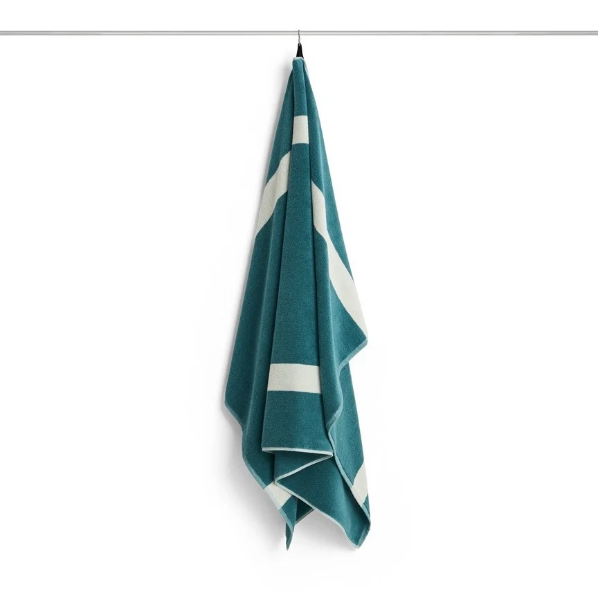 Stripe Bath Sheet Petrol blue