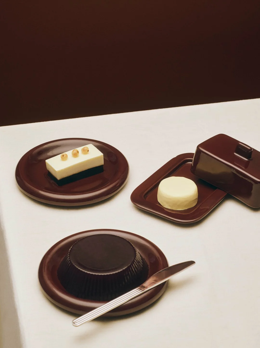 Barro Plate Set of 2 Ø18 Burgundy