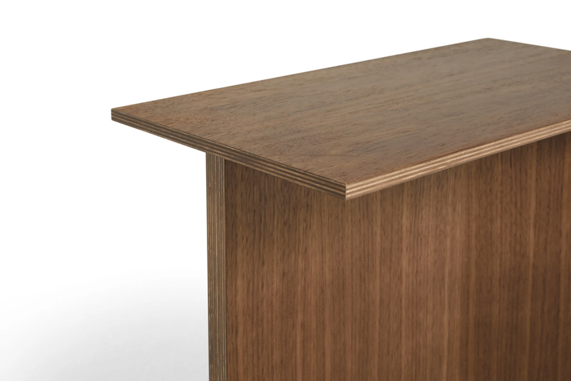 Slit Table Wood Oblong Walnut