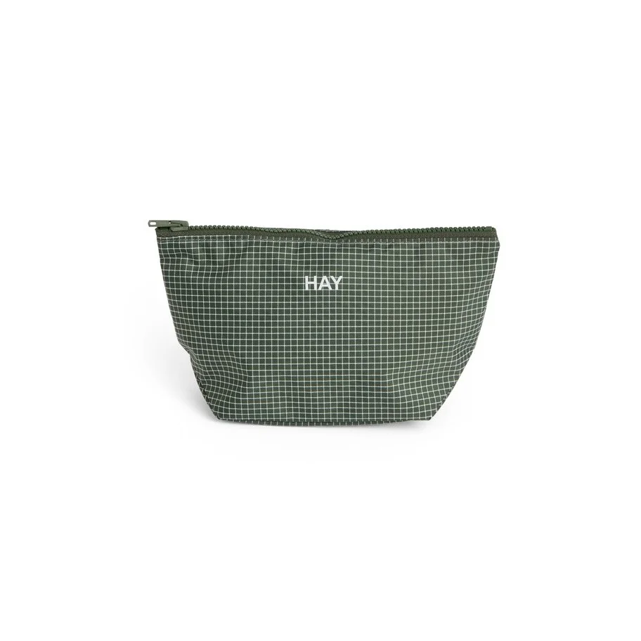 Grid Pouch Small Dark green
