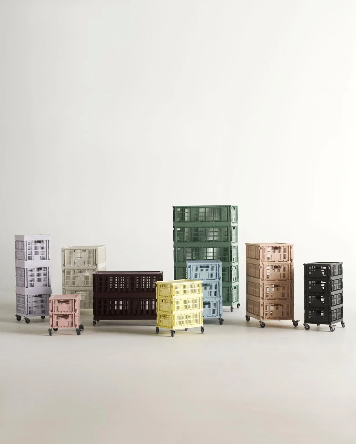 HAY Colour Crate Wheels Set of 4 Large Grey