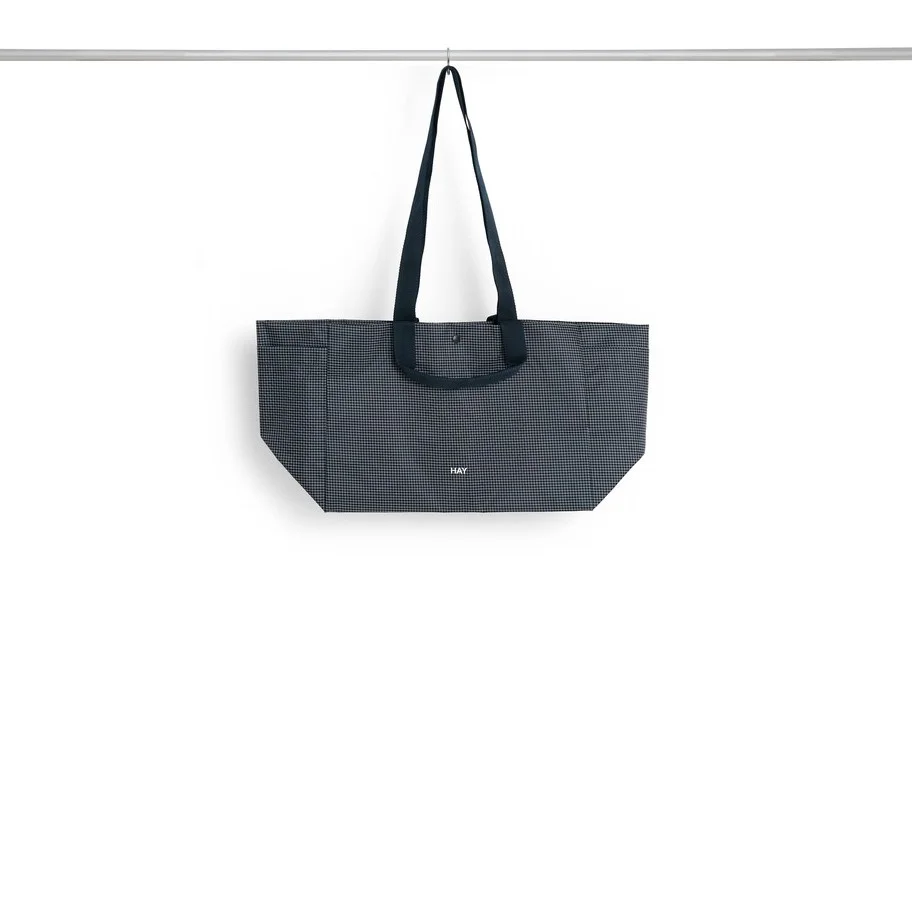 Grid Weekend Bag Small Dark blue