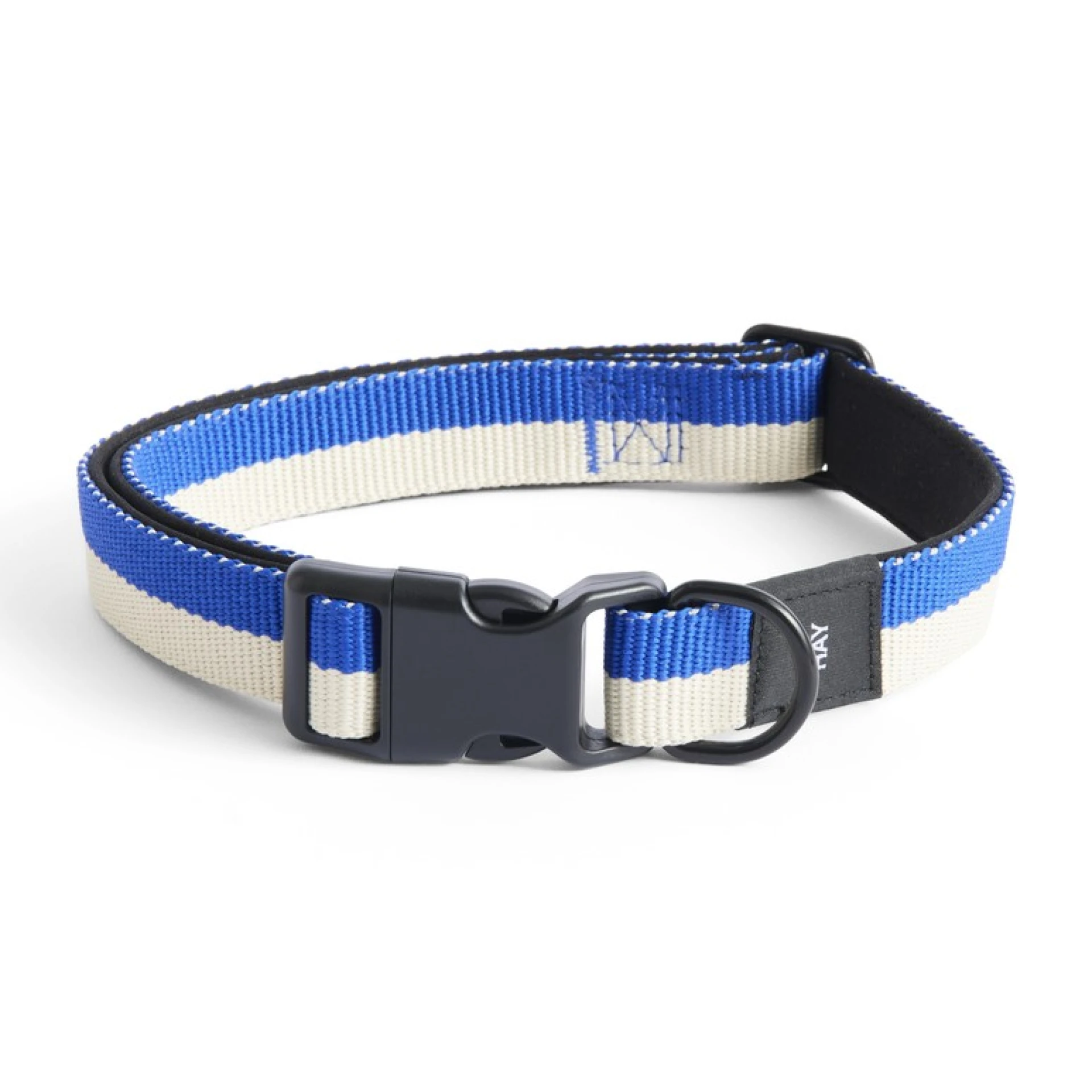 HAY Dogs Collar Flat M/L Blue, off-white