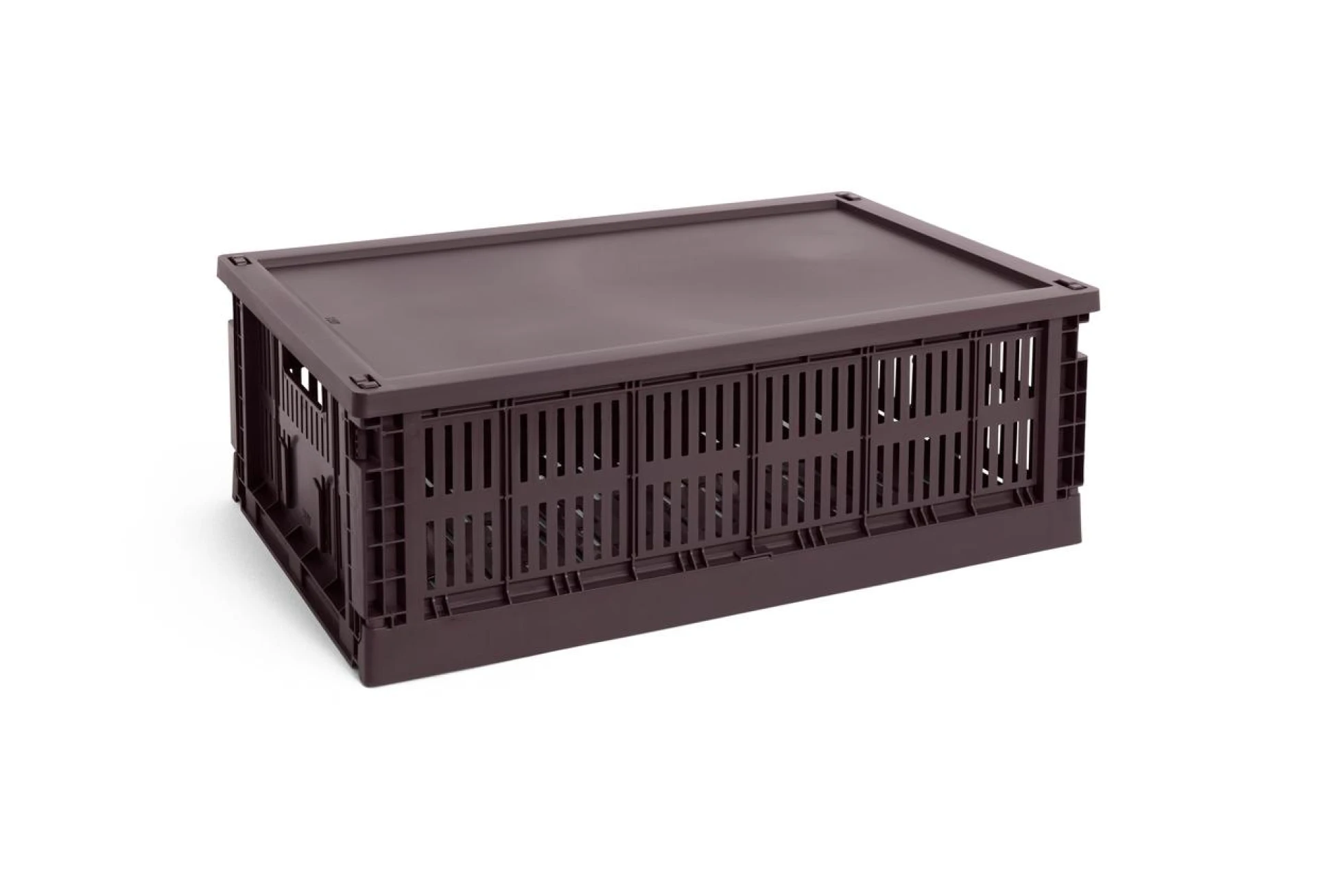 HAY Colour Crate Lid Plastic Large Bordeaux