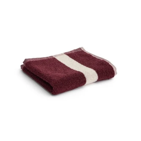 Stripe Wash Cloth Burgundy