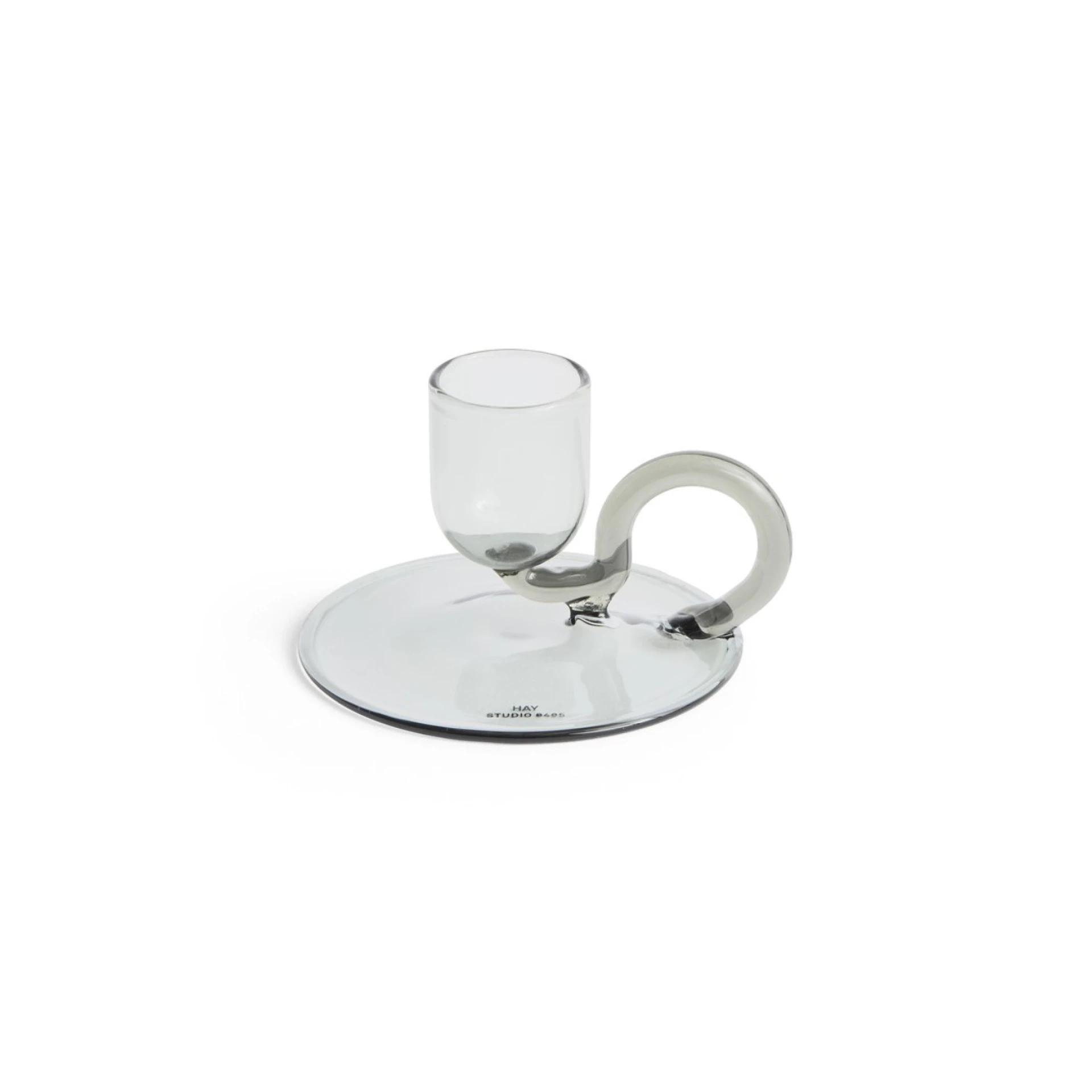 Tiny Candleholder Curved Grey
