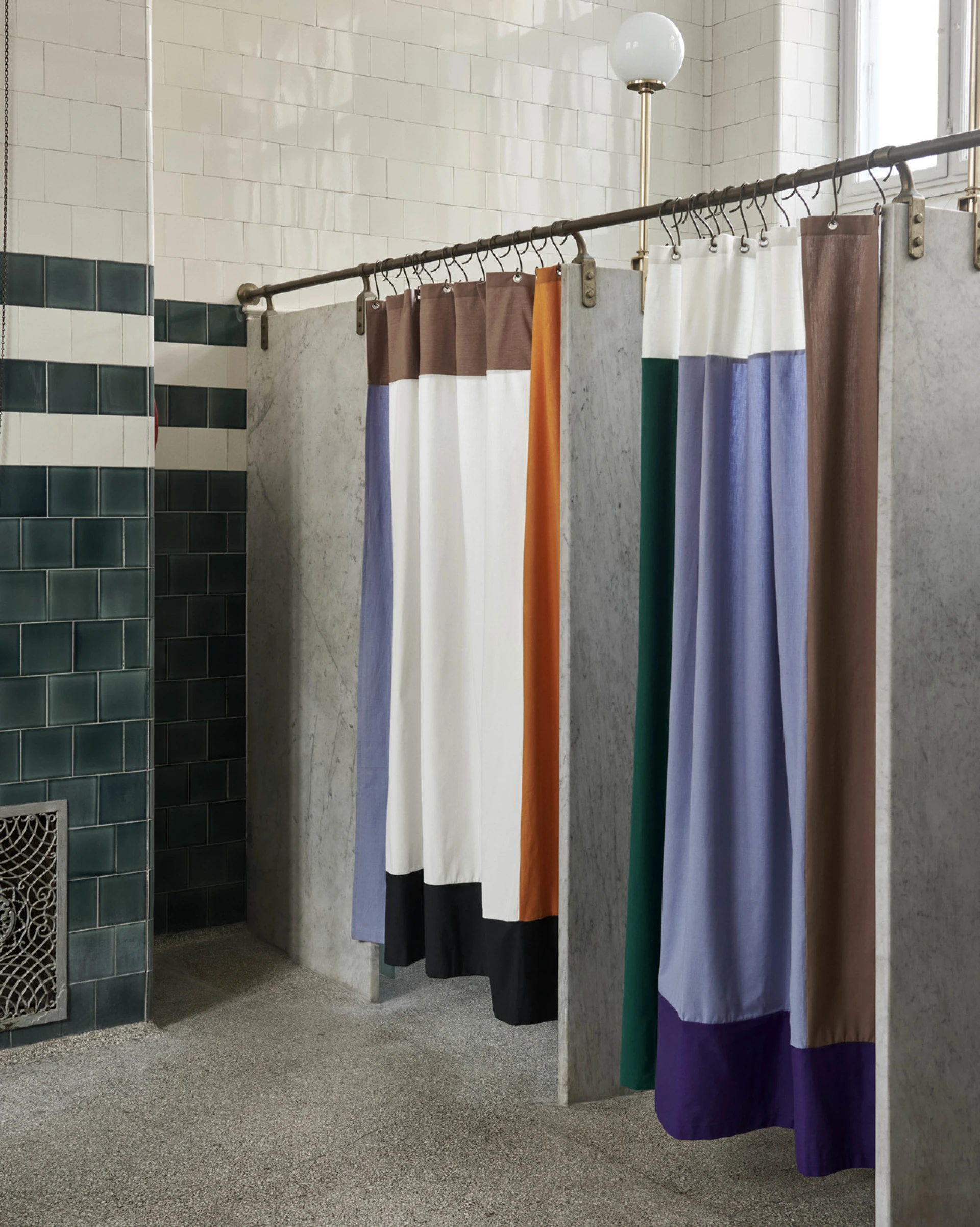 Pivot Shower Curtain Blue 