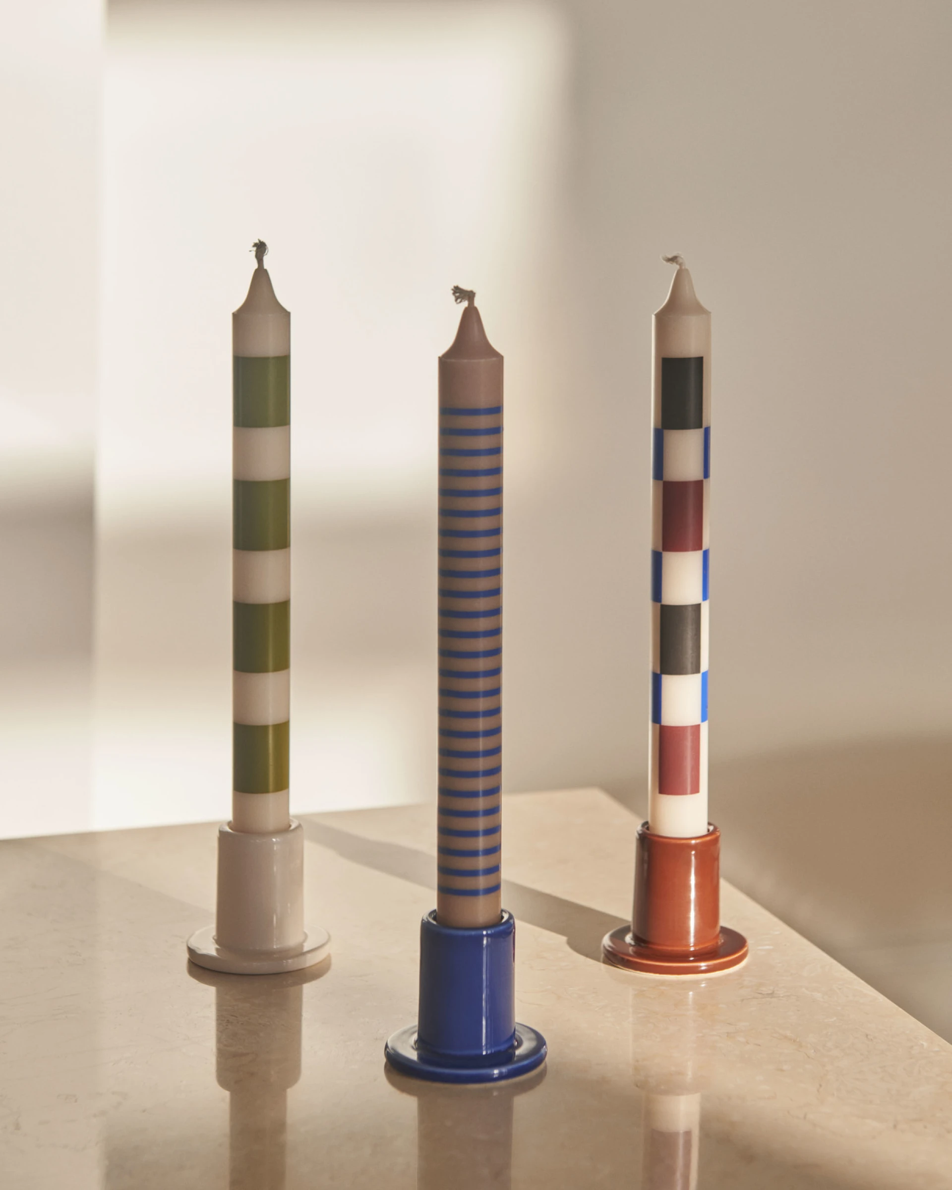 Tube Candleholder Blue