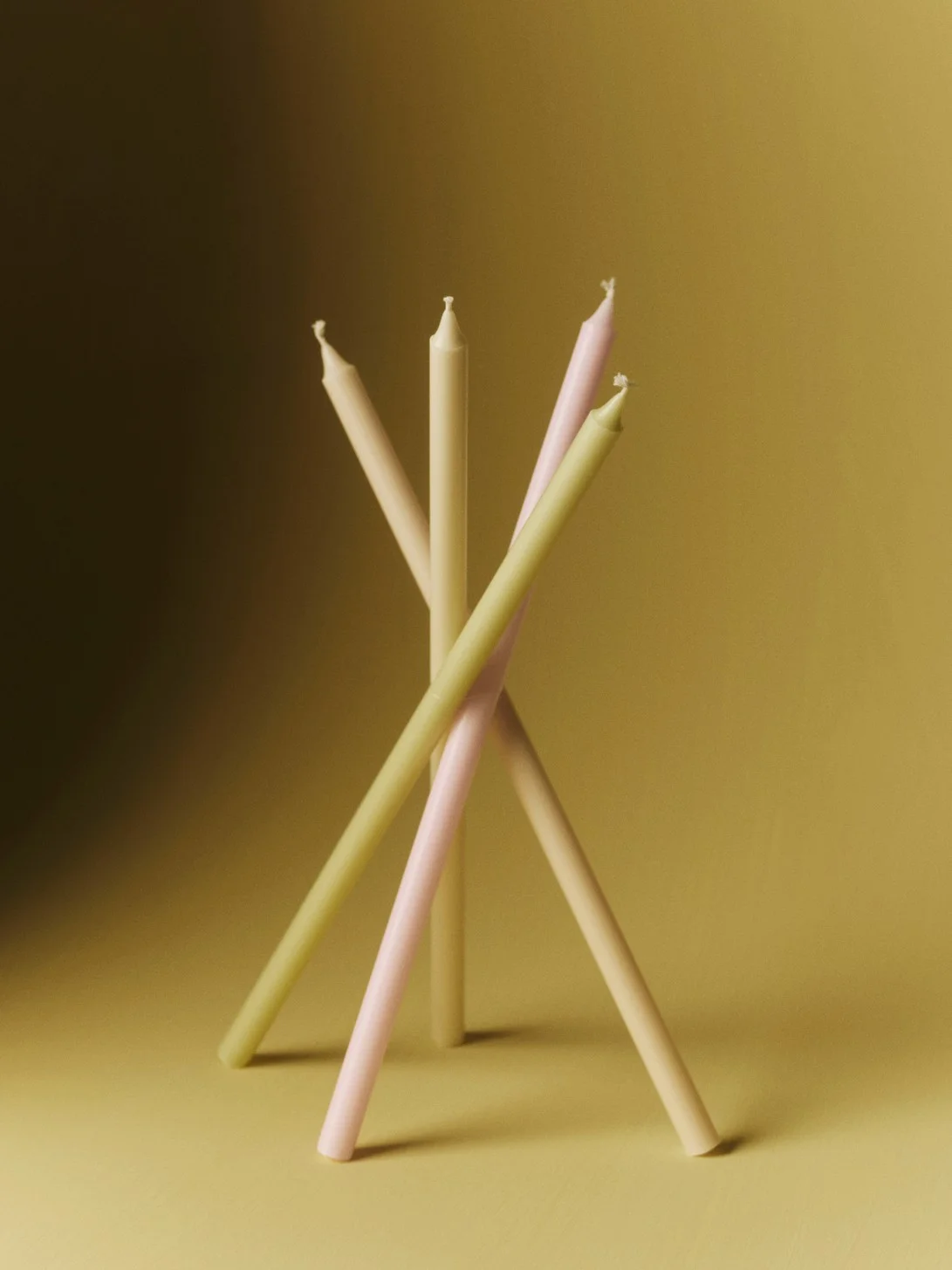 Slim Candle Set of 4 Pastels