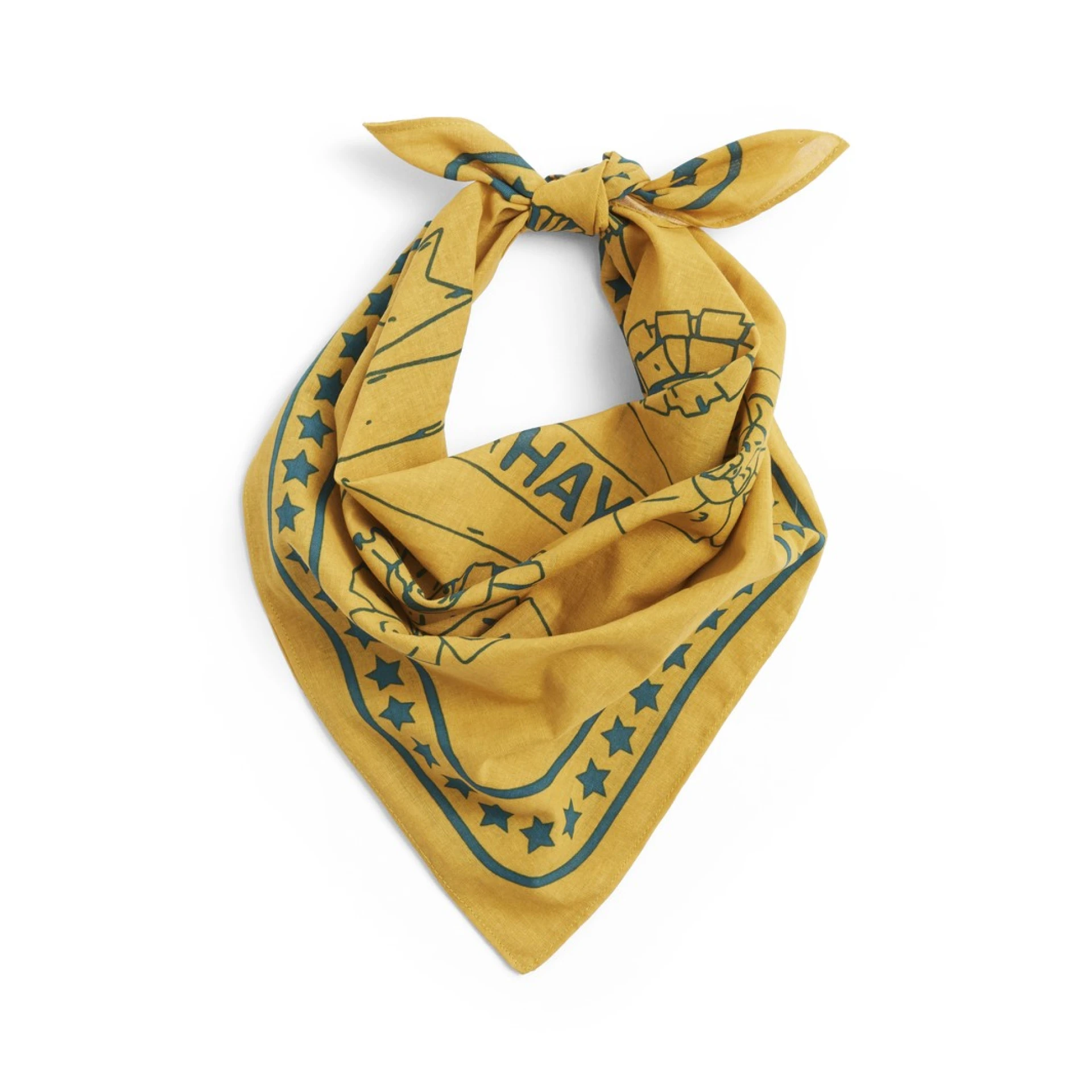HAY Dogs Scarf 55 x 55 Ochre