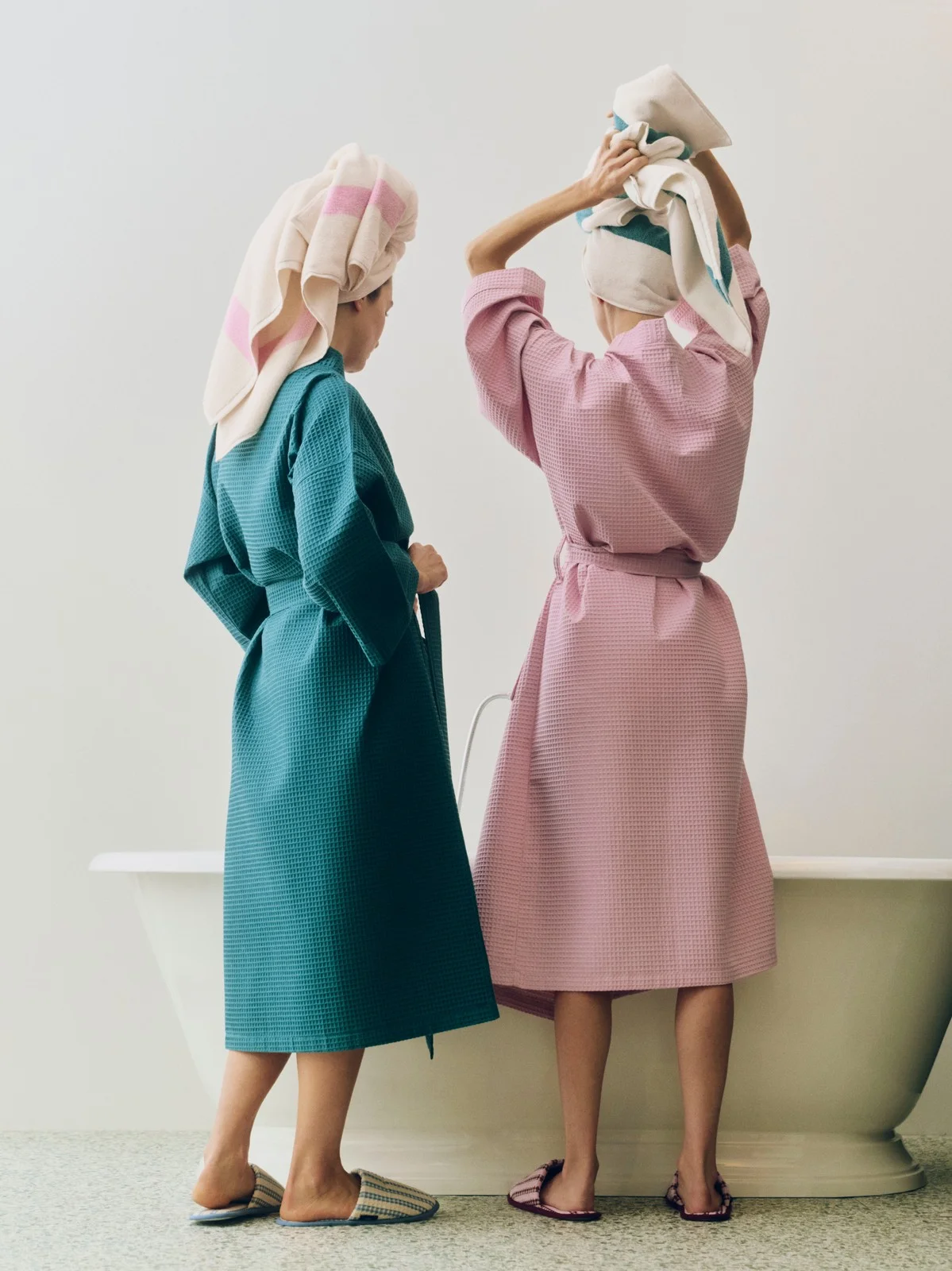 Waffle Bathrobe Cool pink