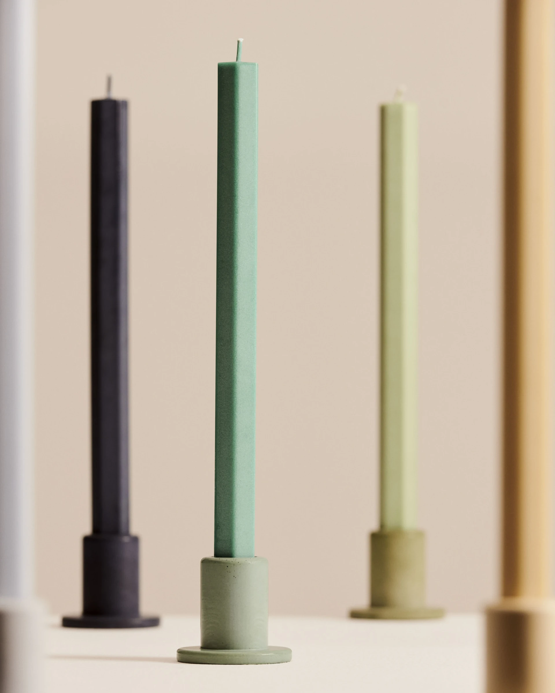 Square Candle Dark Set of 4