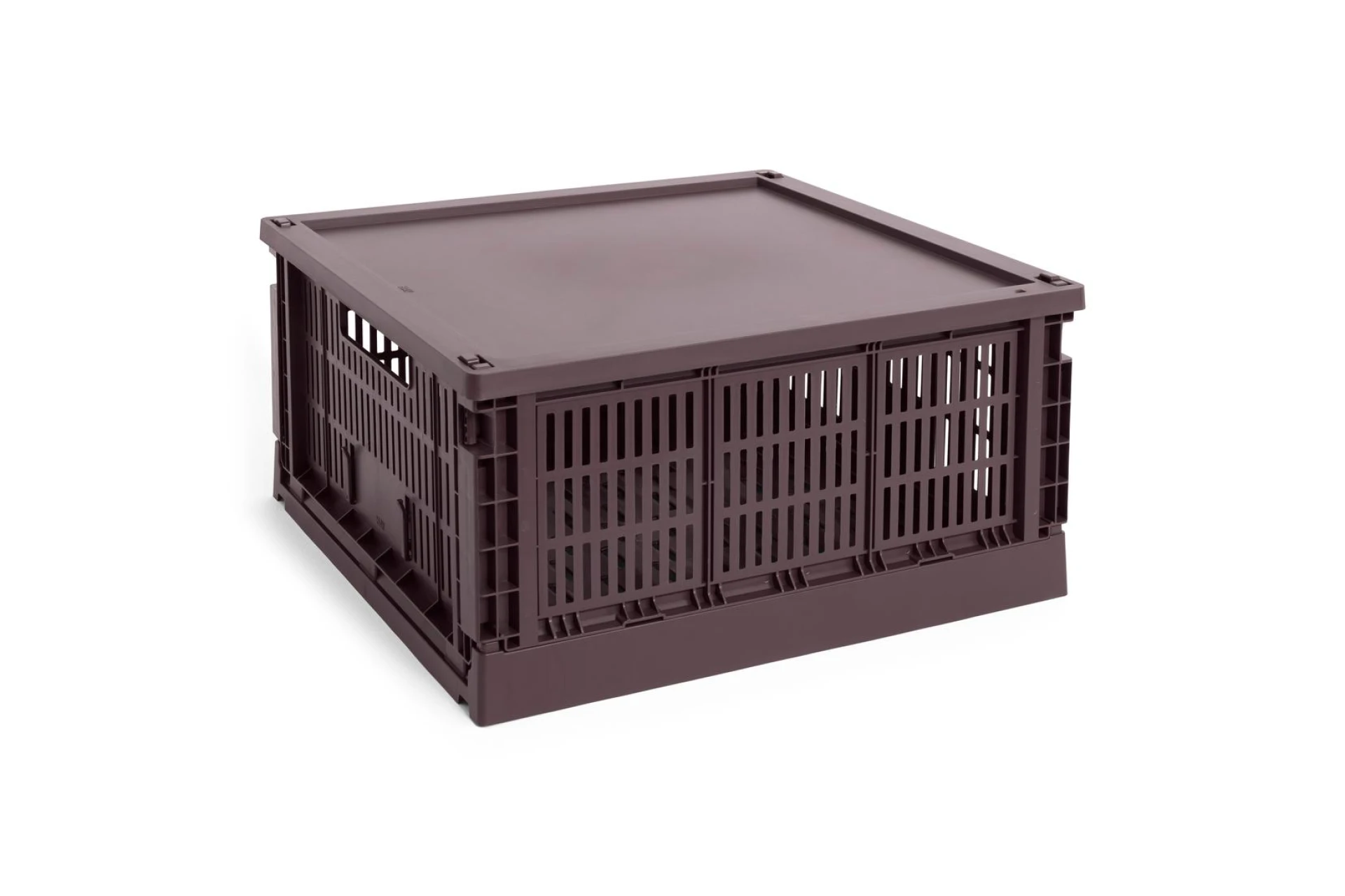HAY Colour Crate Lid Plastic Large Square Bordeaux