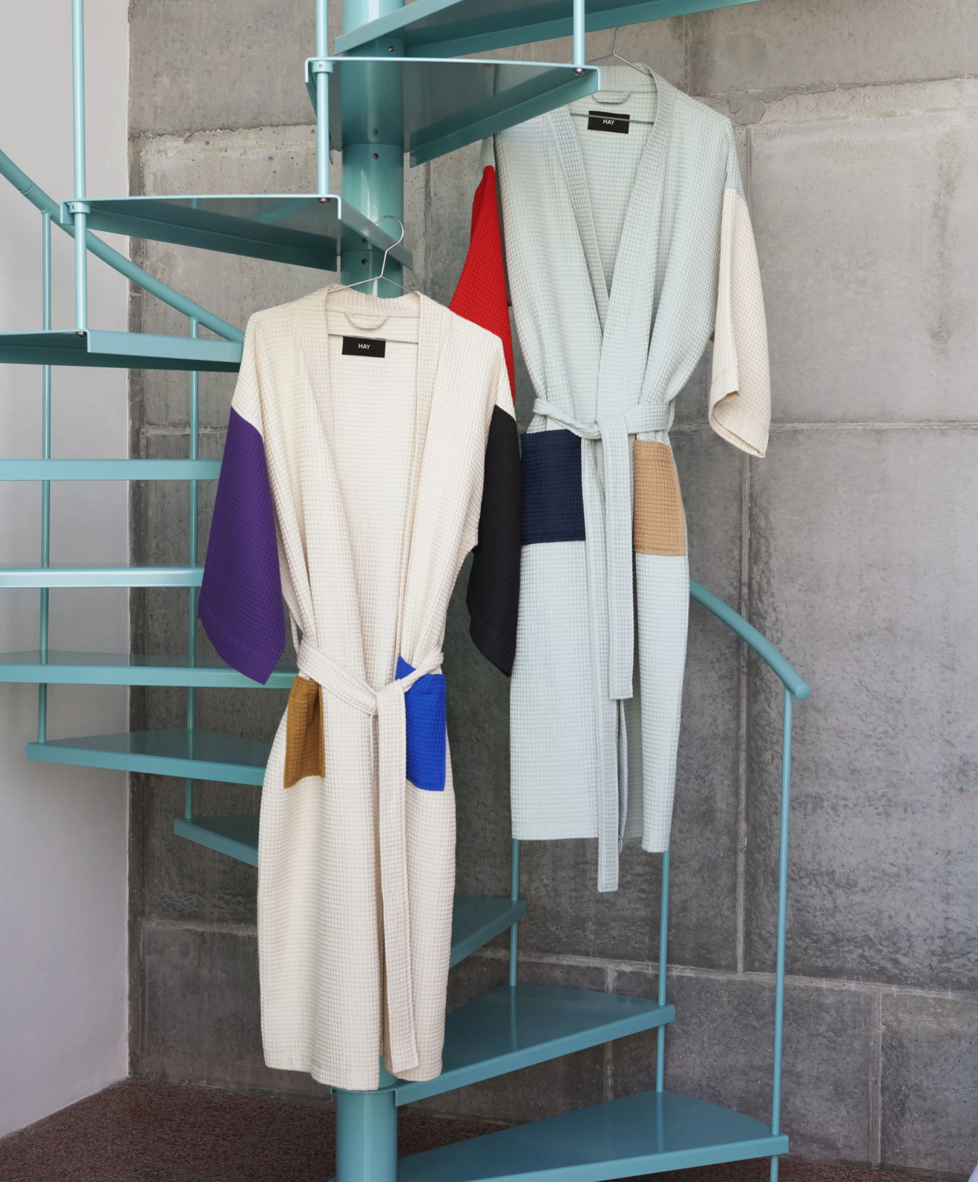 Waffle Bathrobe Glacier multi