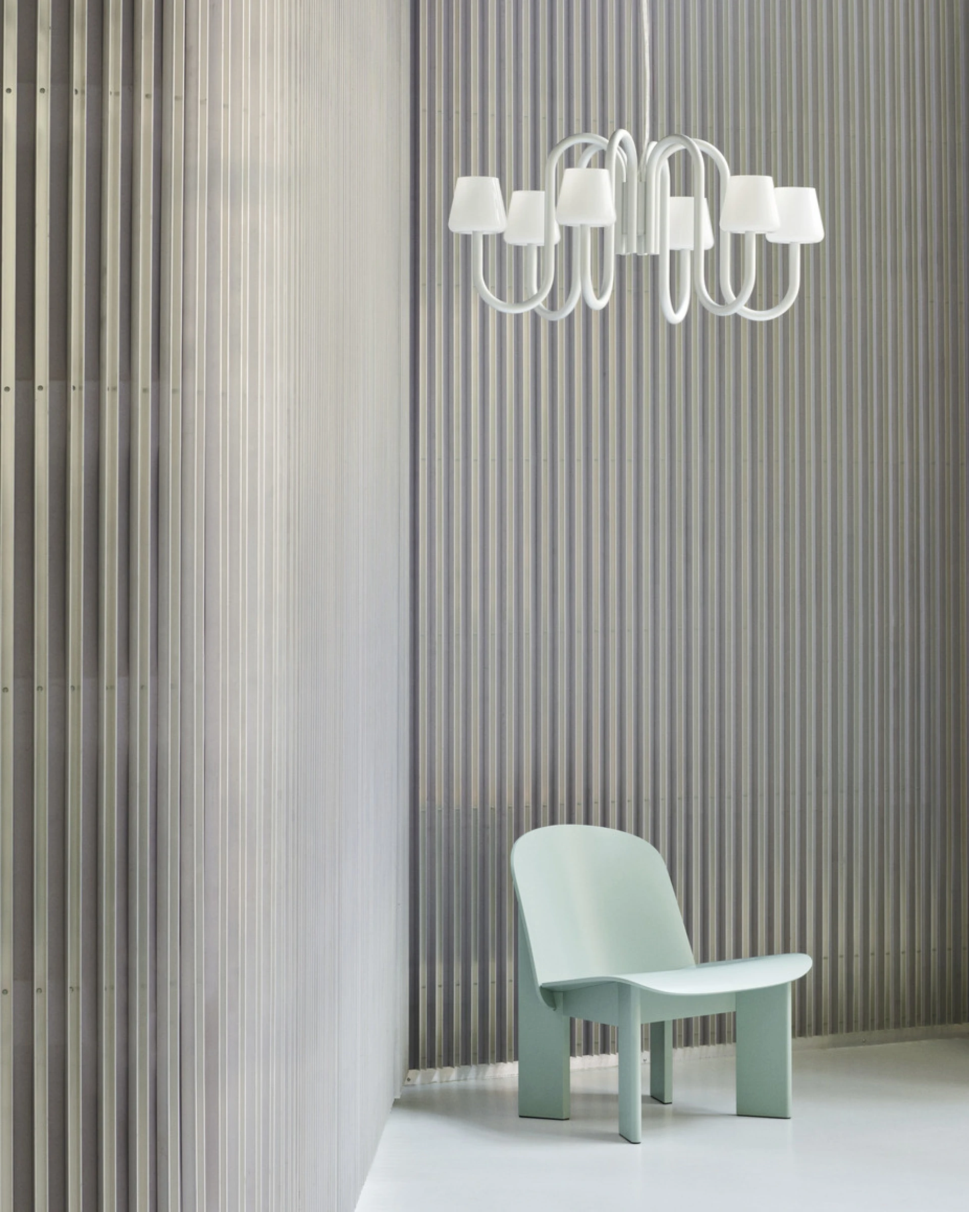 Apollo Chandelier 745 White opal glass