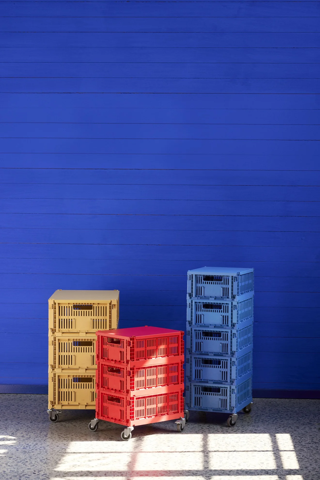 HAY Colour Crate Lid Metal Large Golden yellow