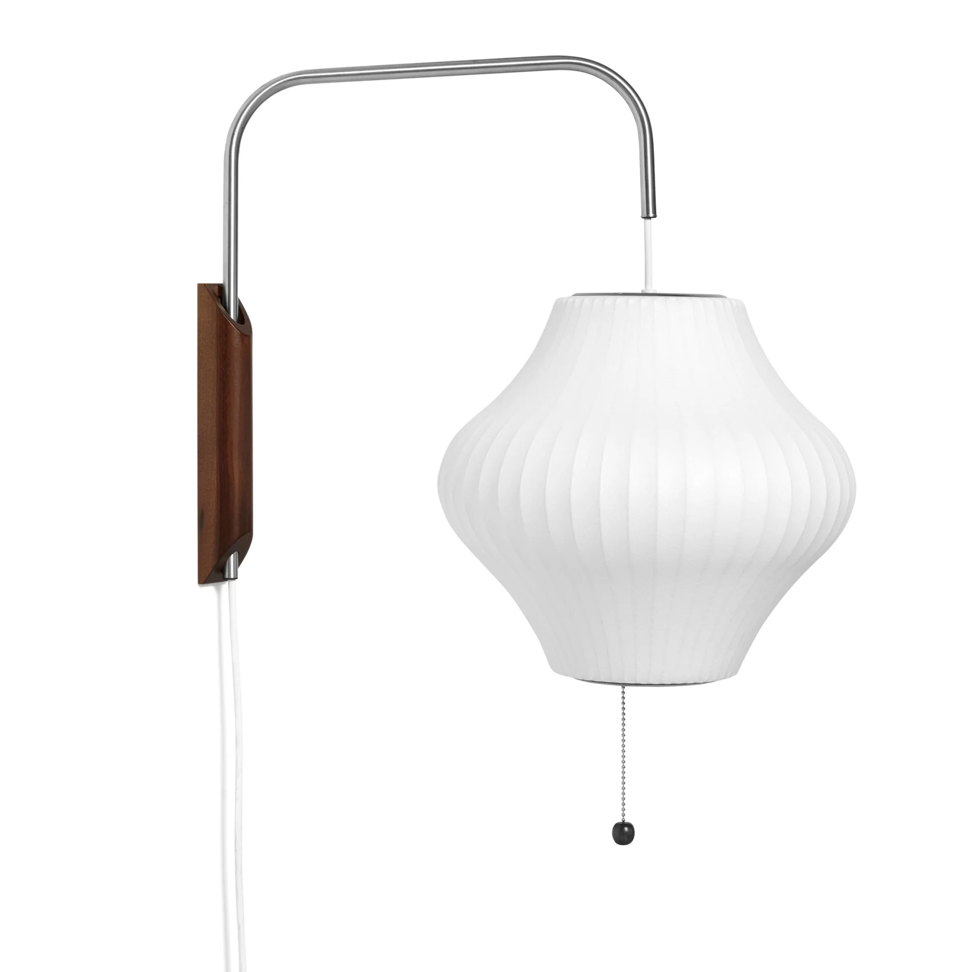 Nelson Pear Wall Sconce Cabled S Off-white 