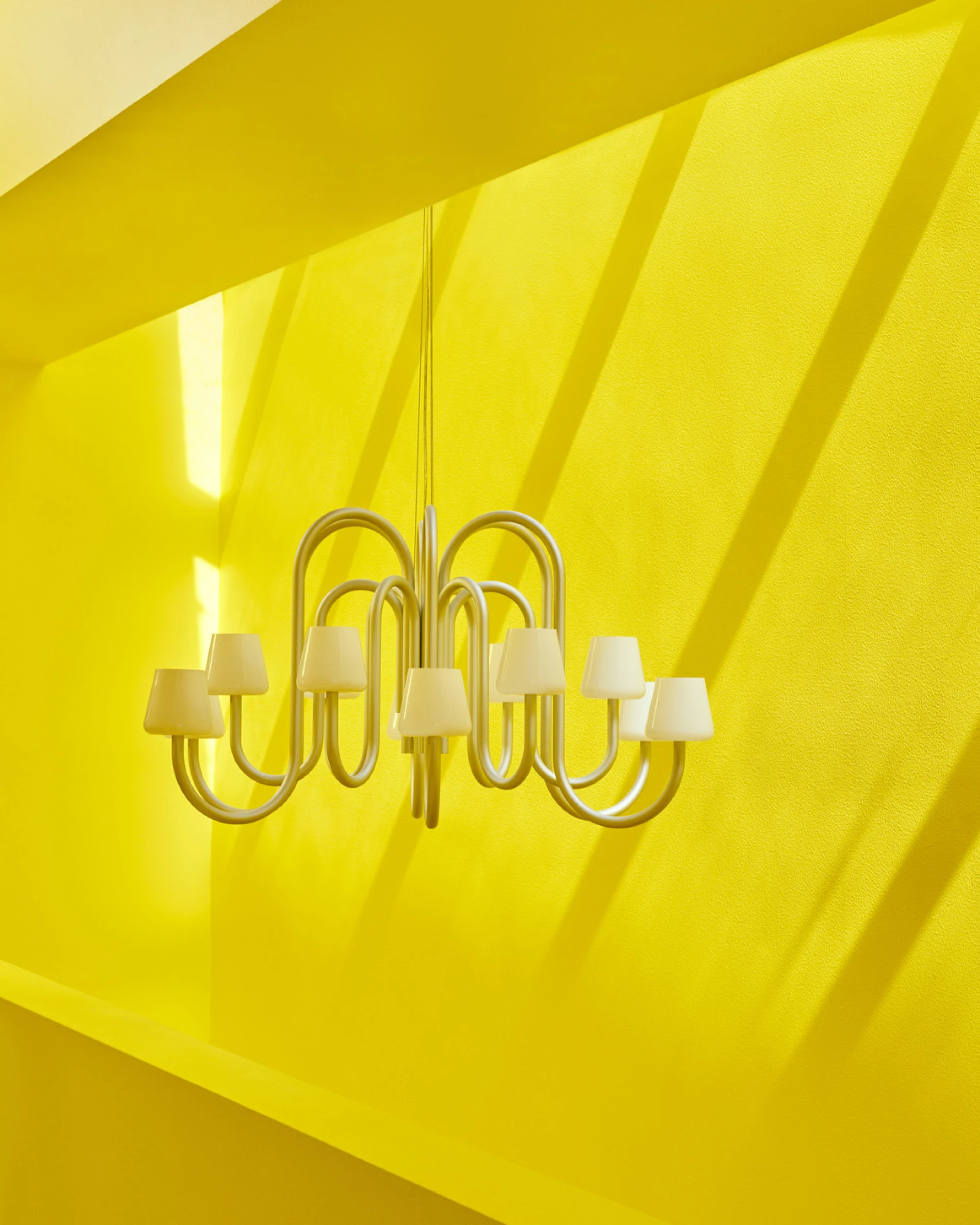 Apollo Chandelier 1065 White opal glass