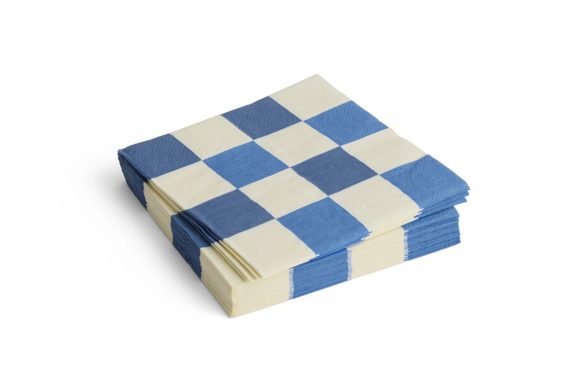 Pattern Napkins Set of 20 Lunch Off-white and blues M check