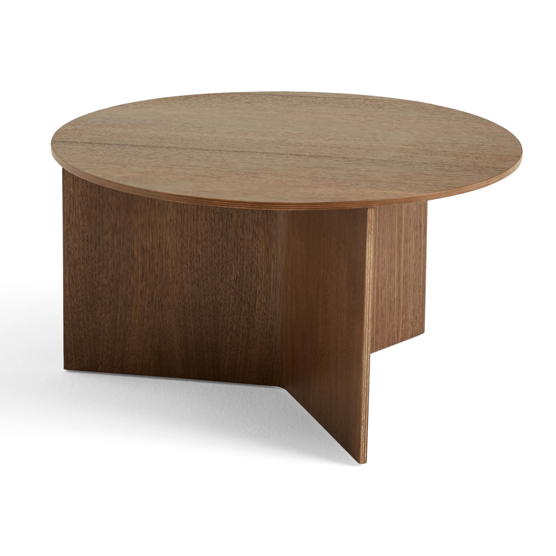 Slit Table Wood Round Extra Large Walnut