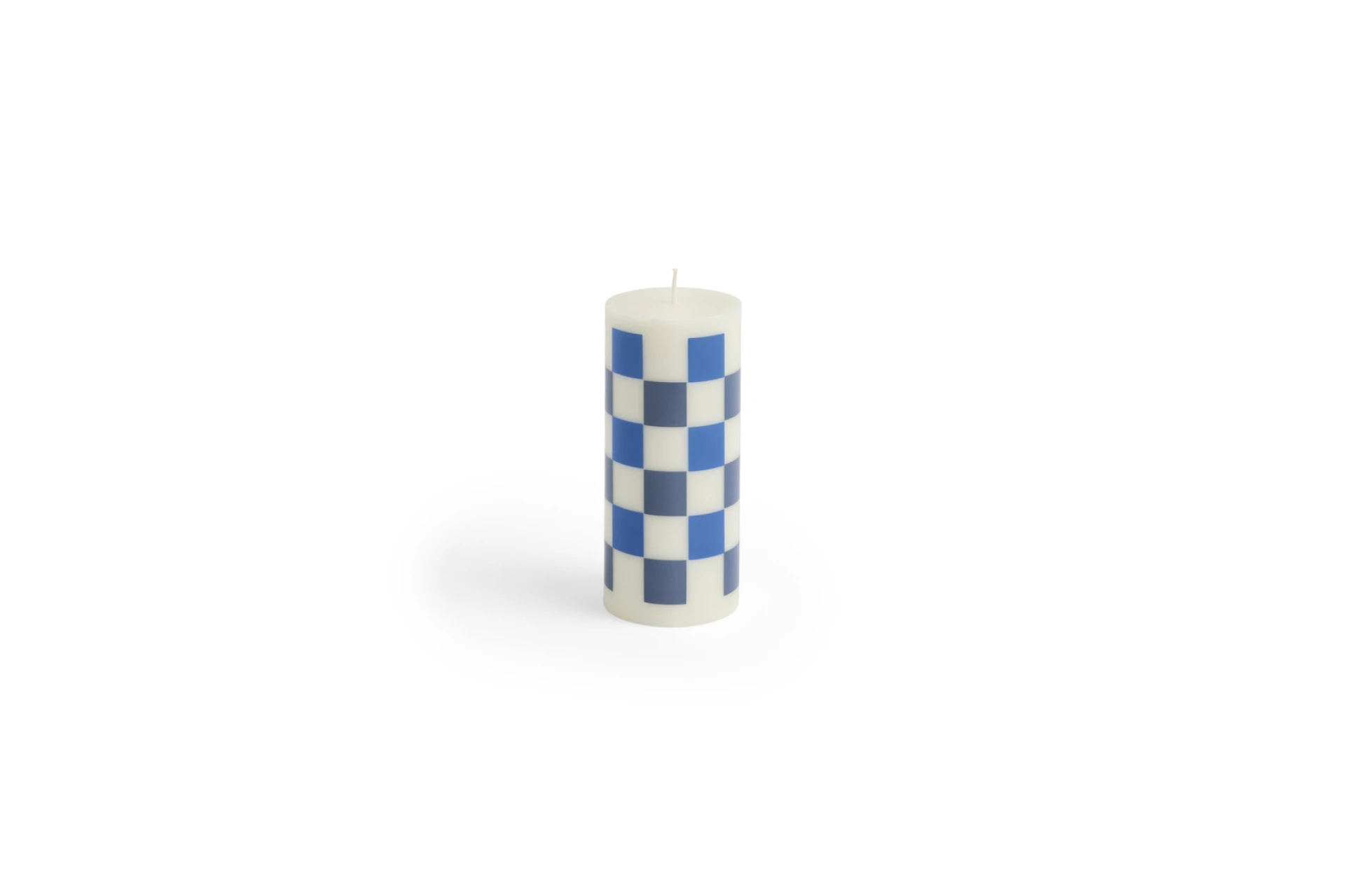 Column Candle Small Off-white and blues