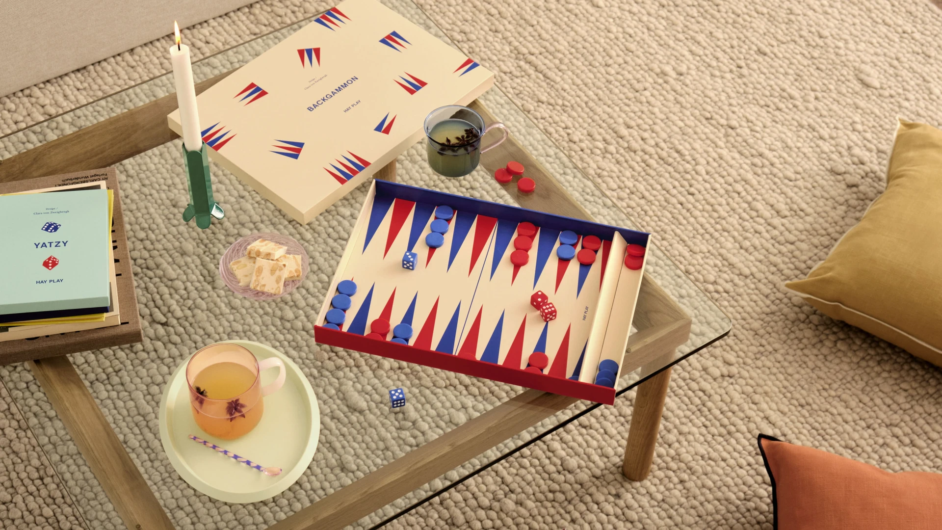 HAY Play Backgammon Off-white