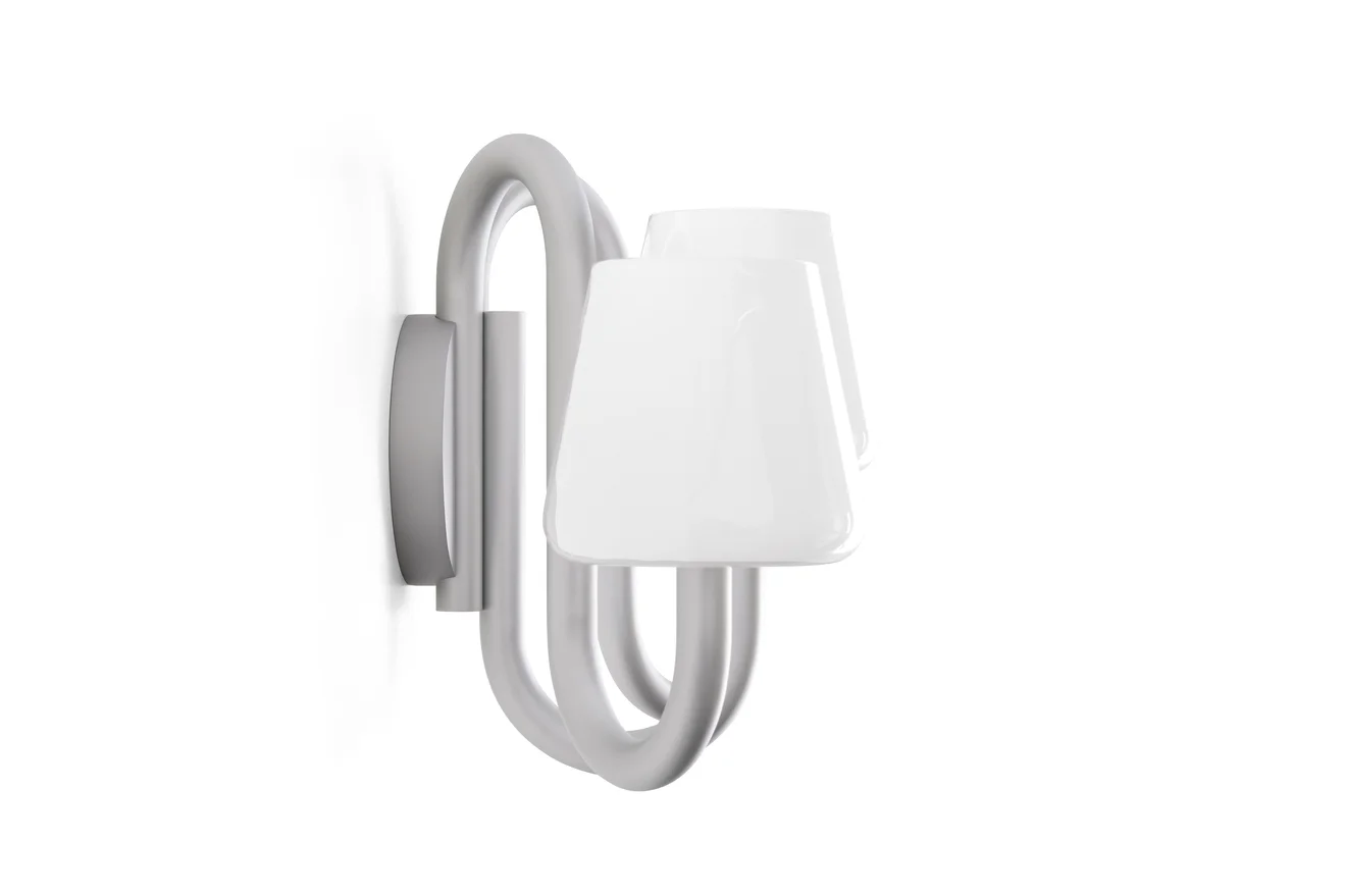 Apollo Wall Sconce White opal glass