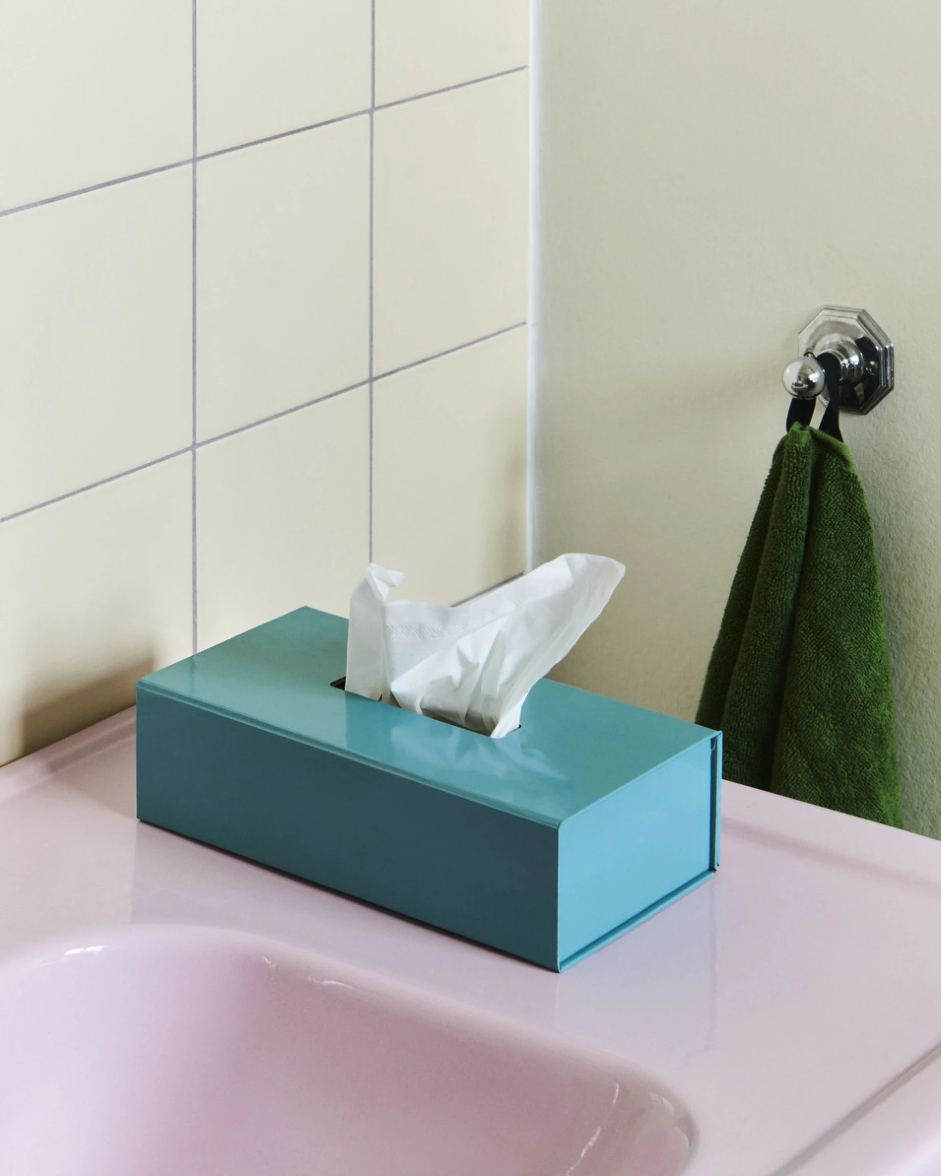 Colour Storage Tissue Box Ocean blue