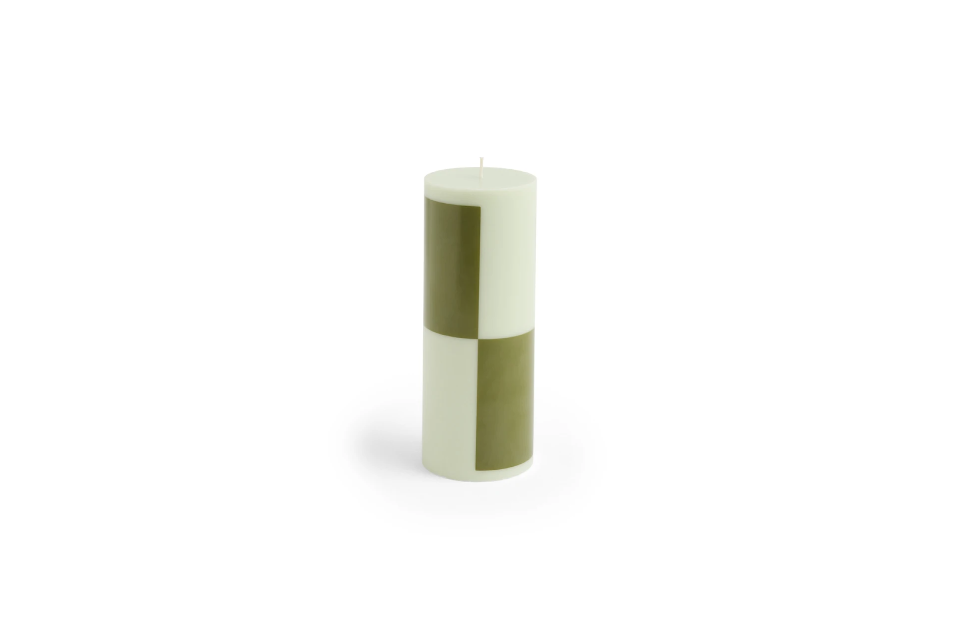 Column Candle Medium Light green and army green