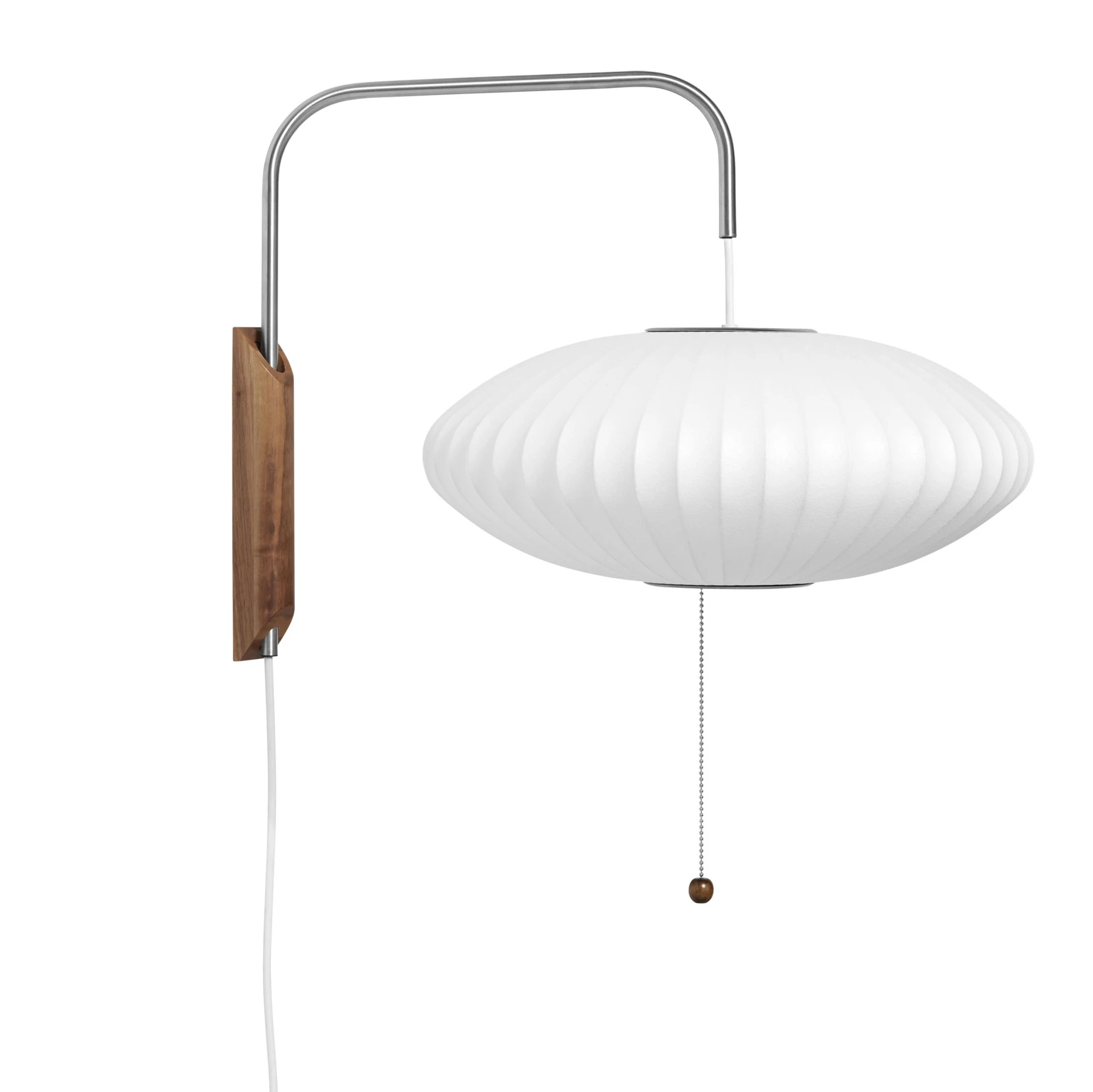 Nelson Saucer Wall Sconce Cabled S Off-white 