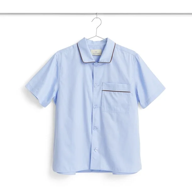 Outline Pyjama S/S Shirt M/L Soft blue