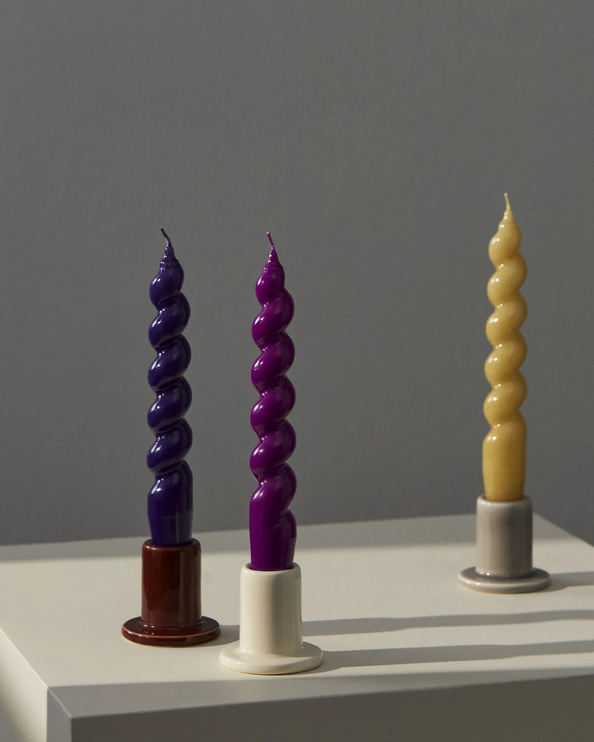 Tube Candleholder Light grey