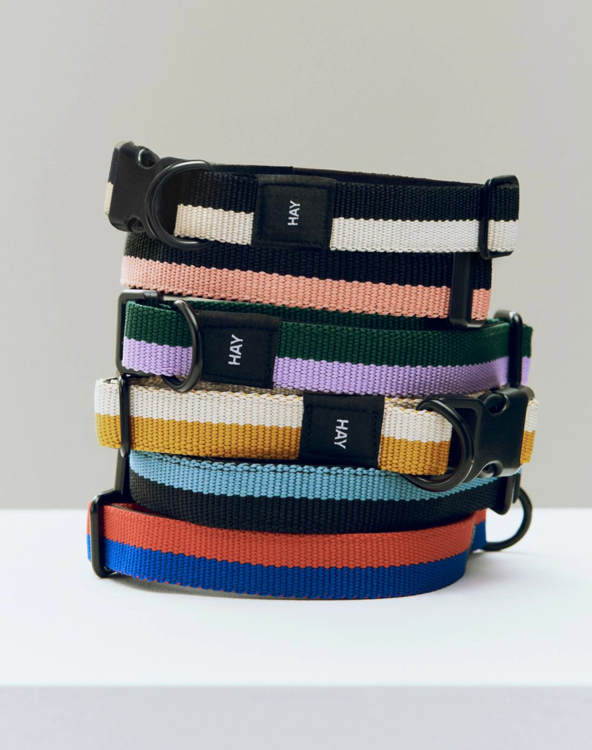 HAY Dogs Collar Flat M/L Blue, black