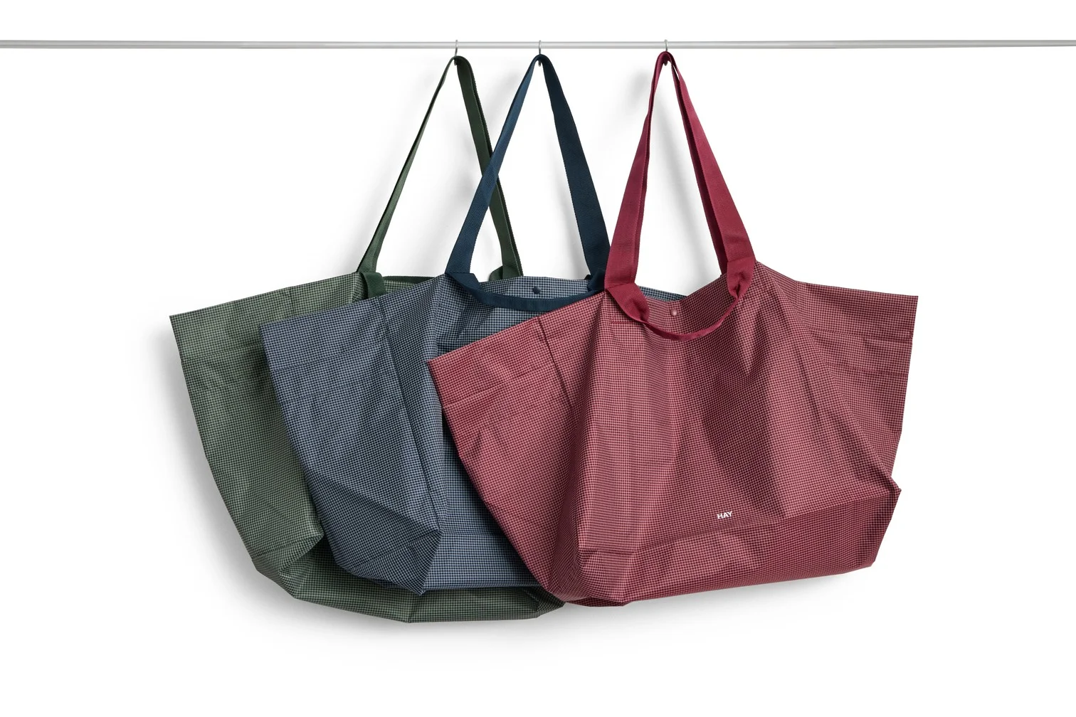 Grid Weekend Bag Large Burgundy