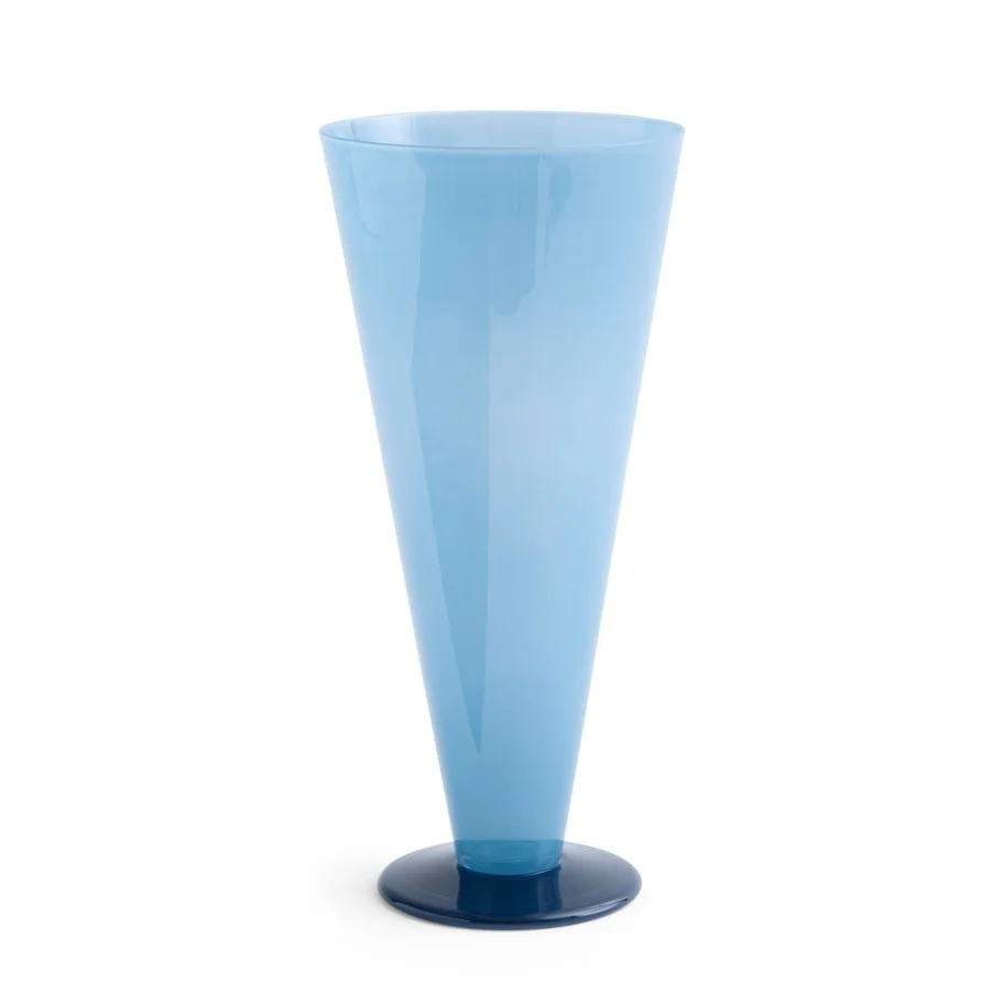 Conical Vase Large Petrol blue and dark blue