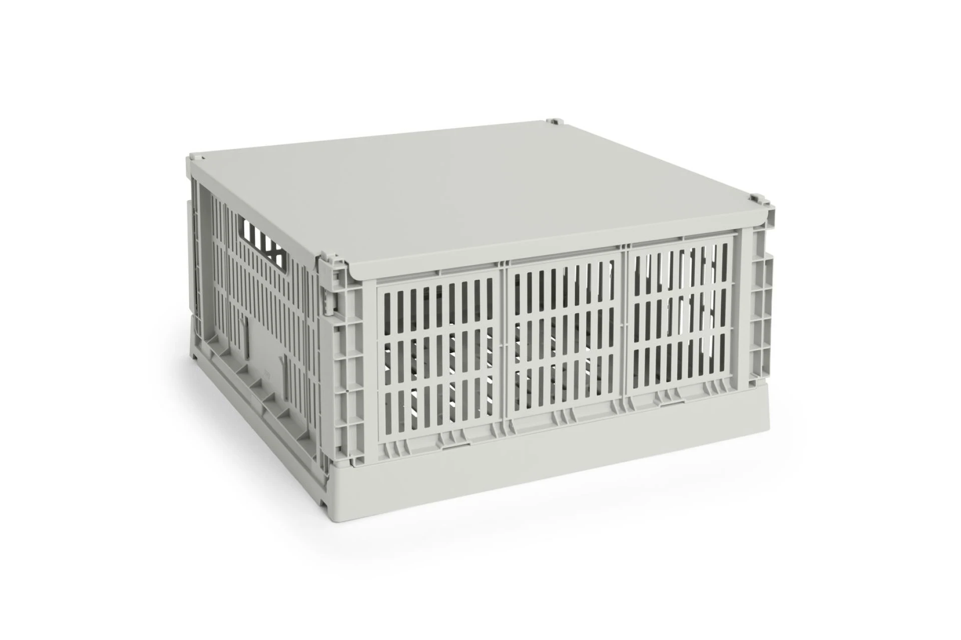 HAY Colour Crate Lid Metal Large Square Grey