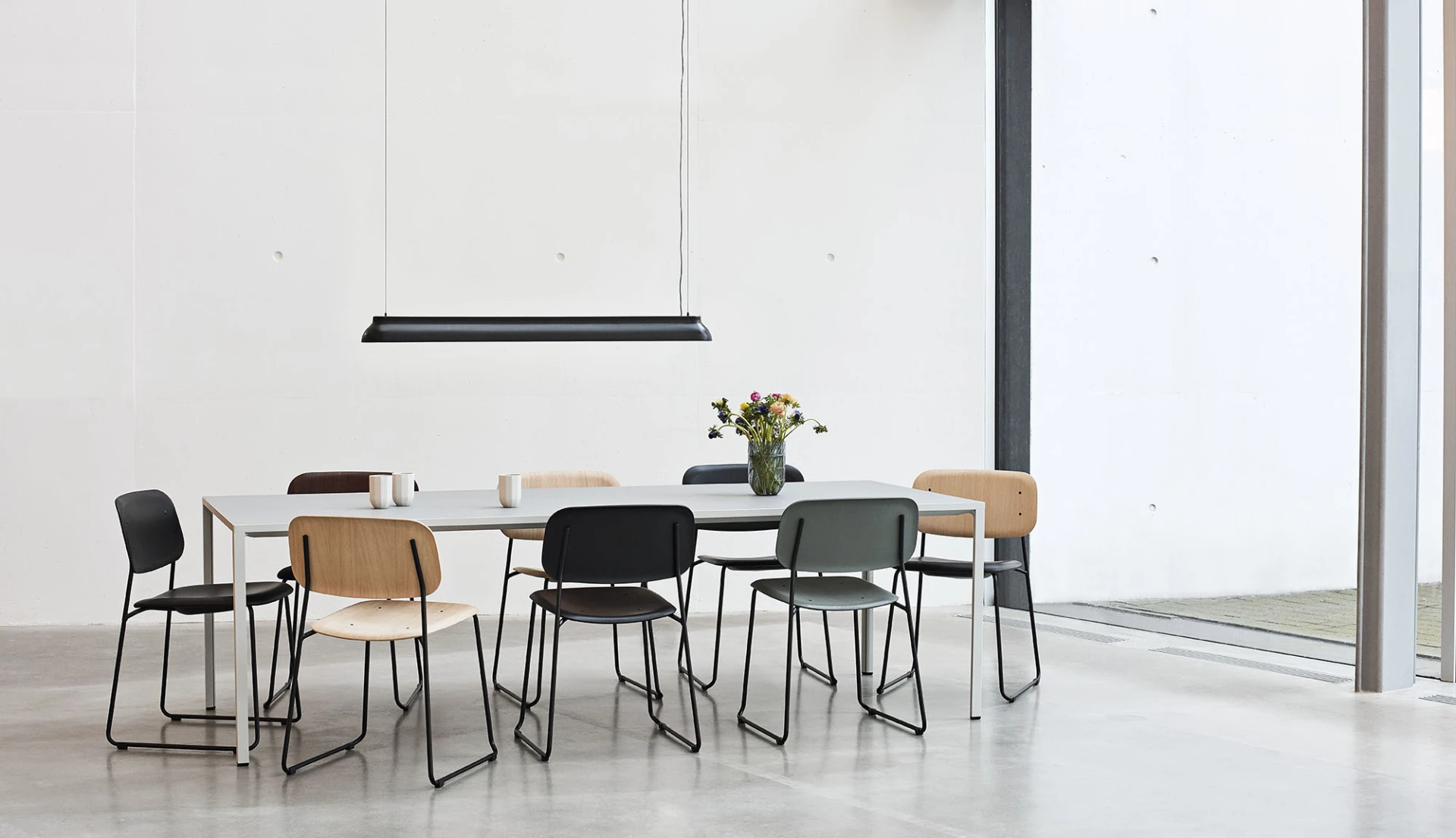 PC linear pendant soft black