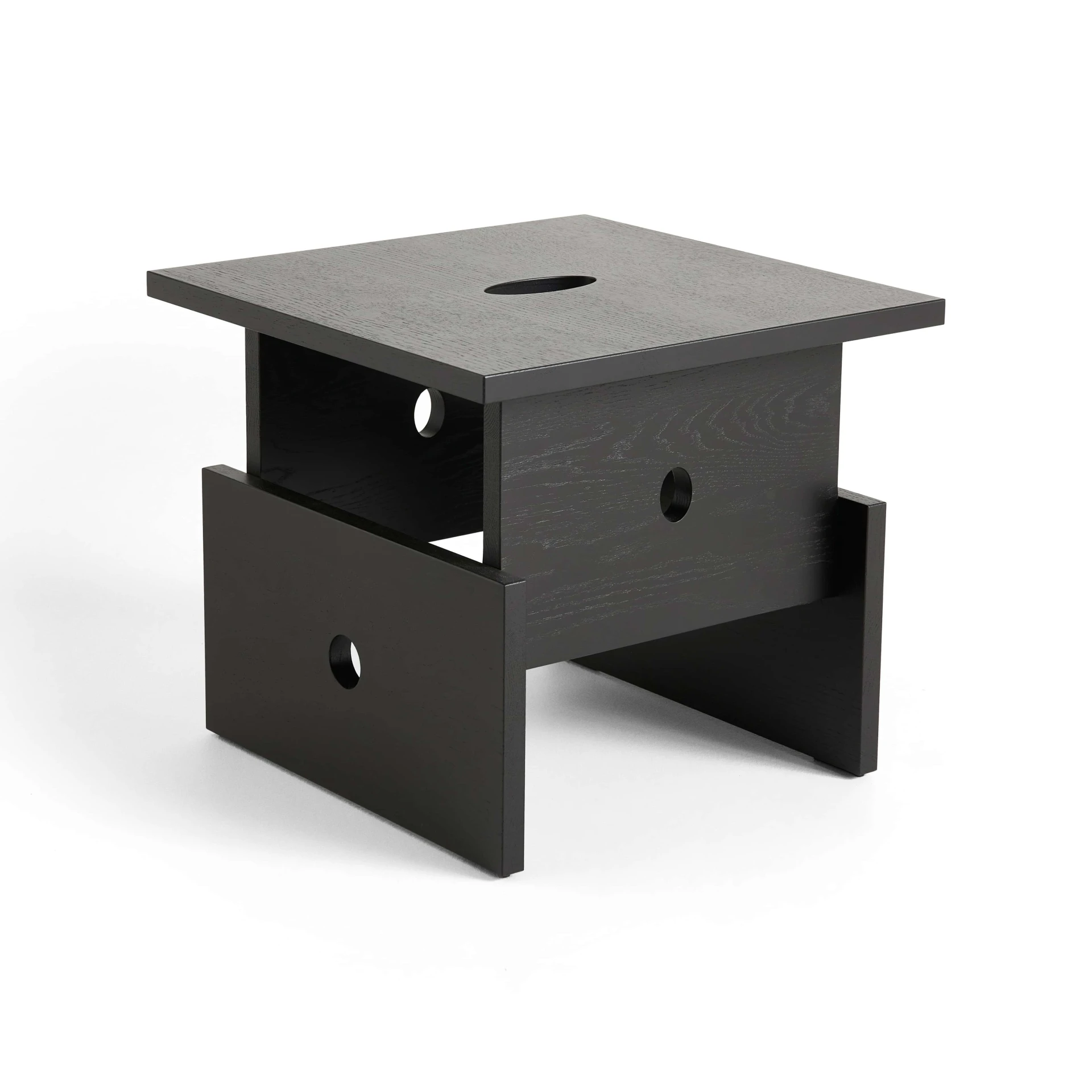 Wood Box Coffee Table Black water-based lacquered oak