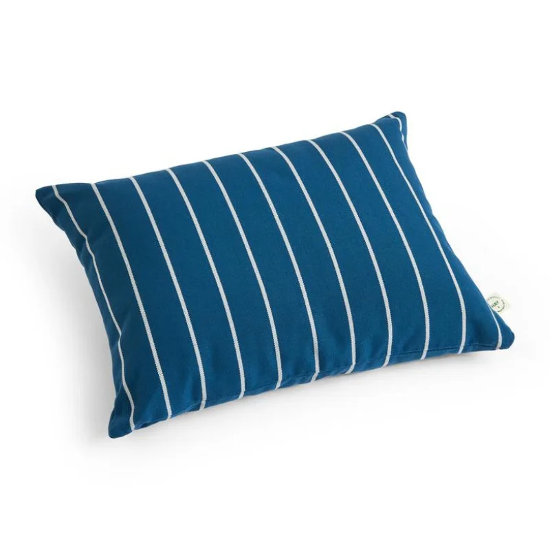 Outdoor Market Cushion Blue beige stripe