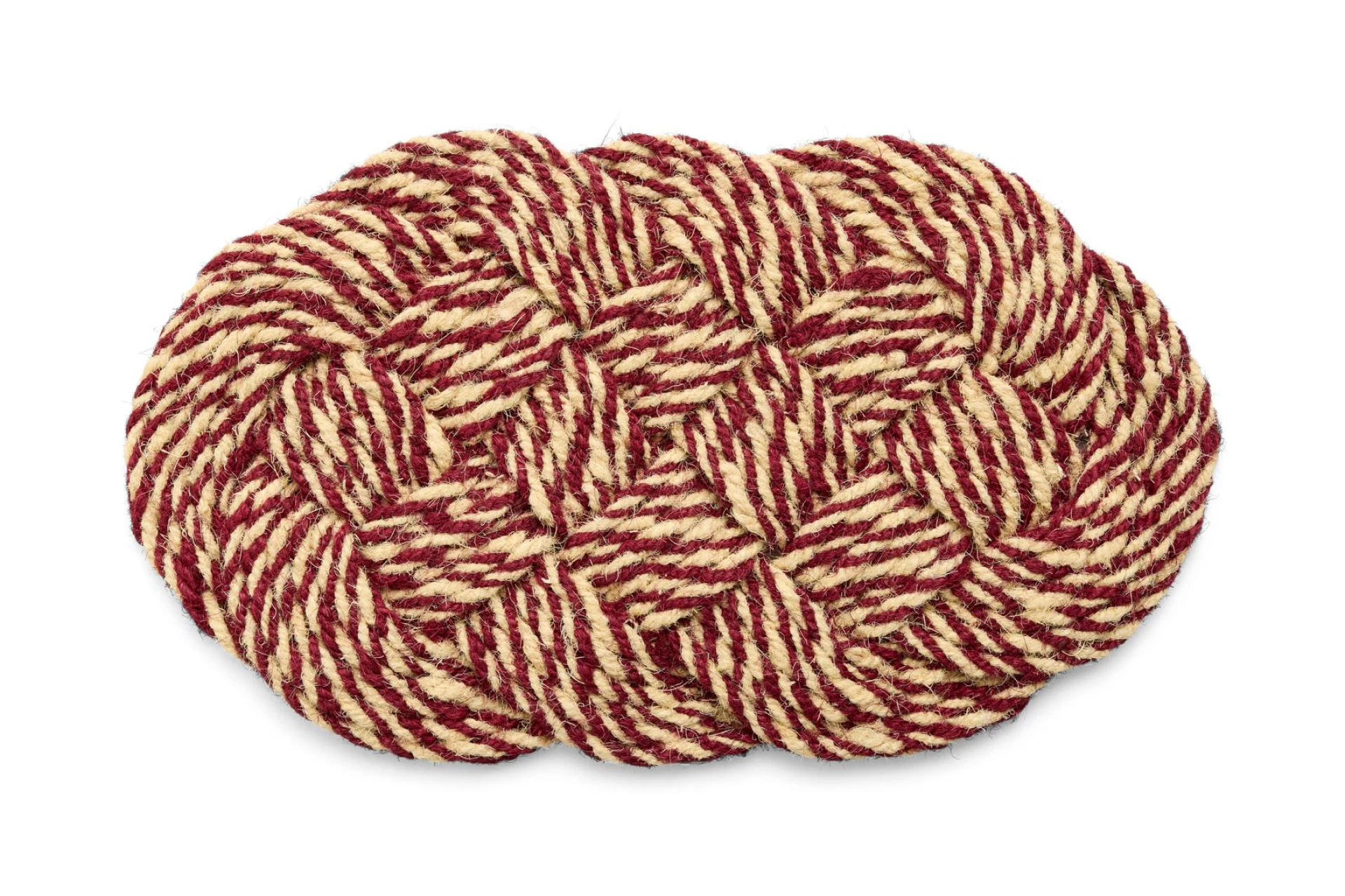 Coco Door Mat Swirl Bordeaux and off-white Coco Door Mat Swirl Bordeaux and off-white