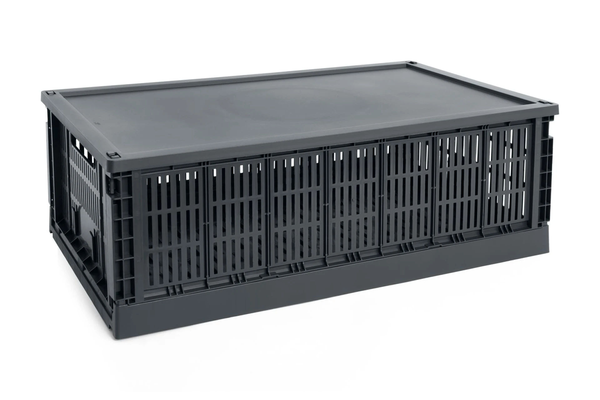 HAY Colour Crate Lid Plastic X-Large Charcoal