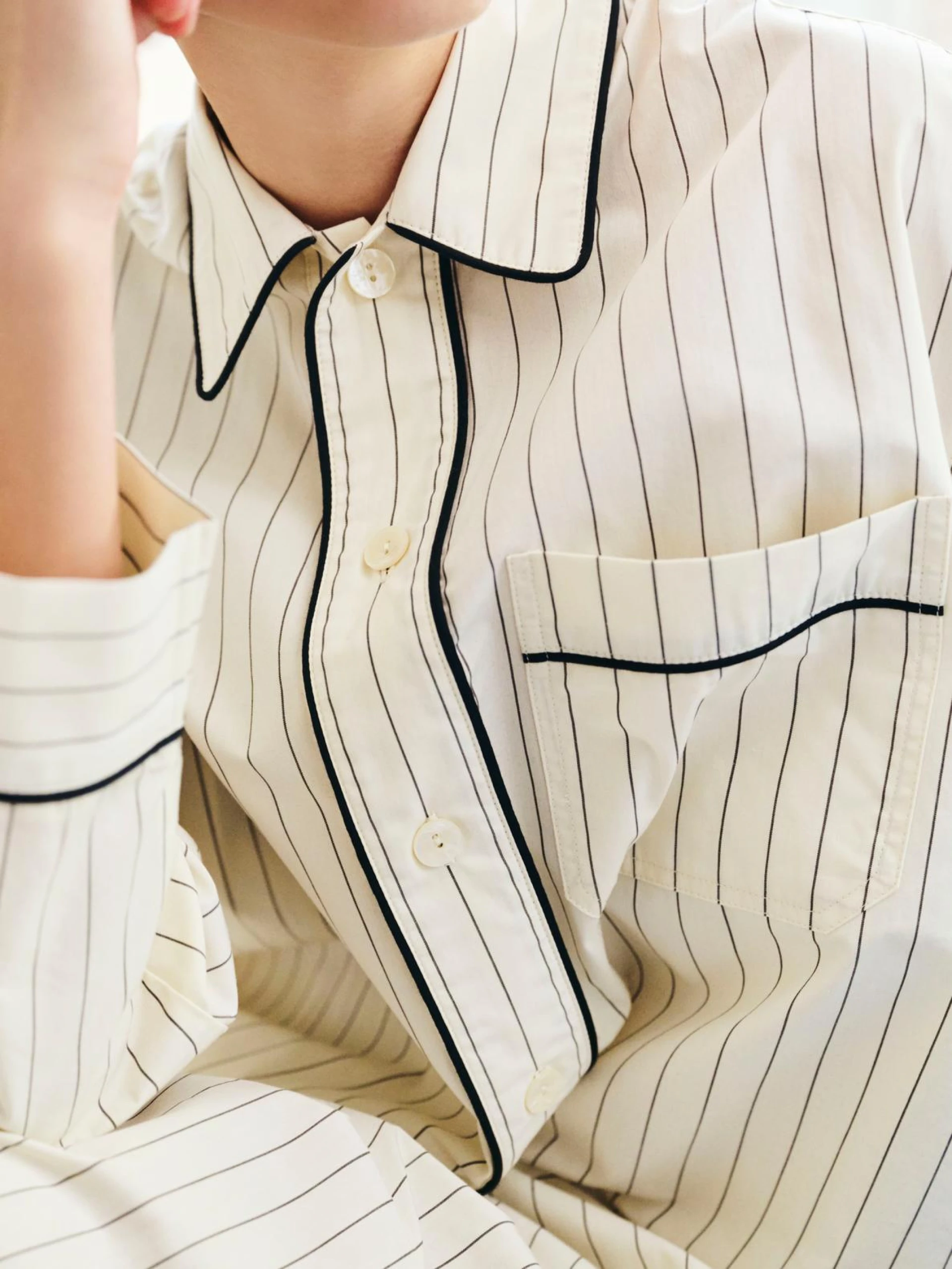 Fineline Long Nightshirt S/M Ivory