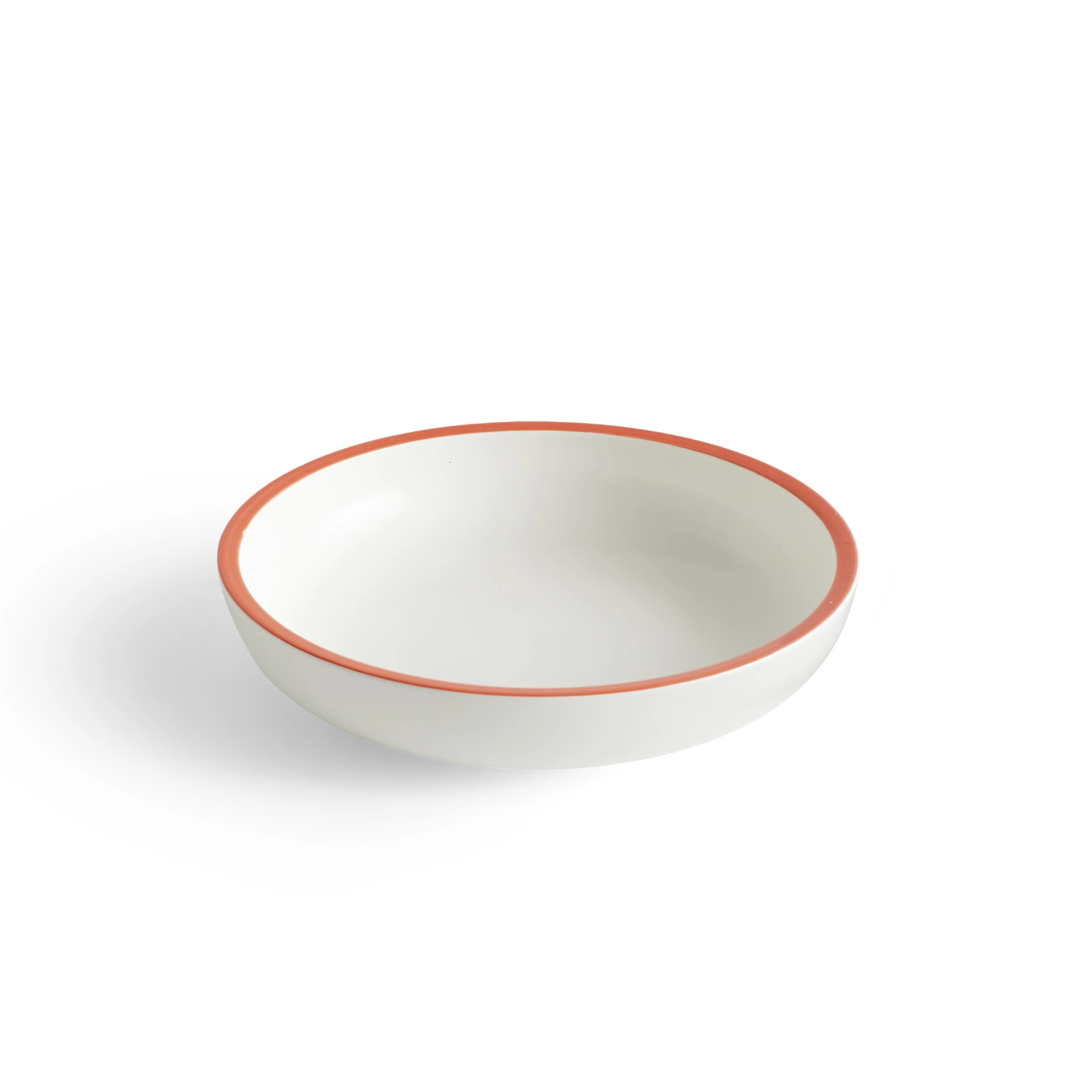 Sobremesa Serving Bowl S White with red rim
